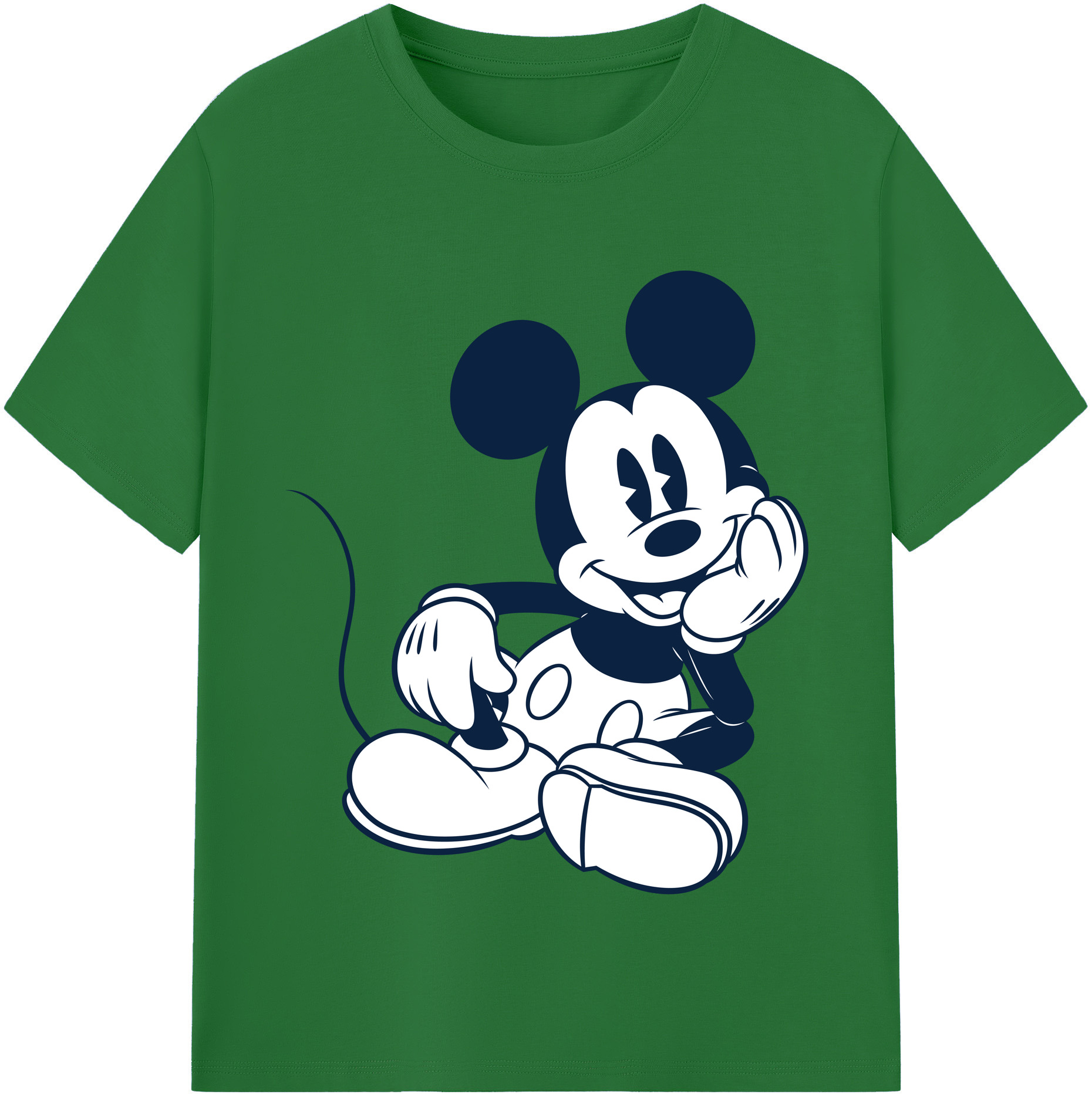 （画像用） ミッキーマウス Mickey Mouse 綿100％半袖Tシャツ（フロントプリント）