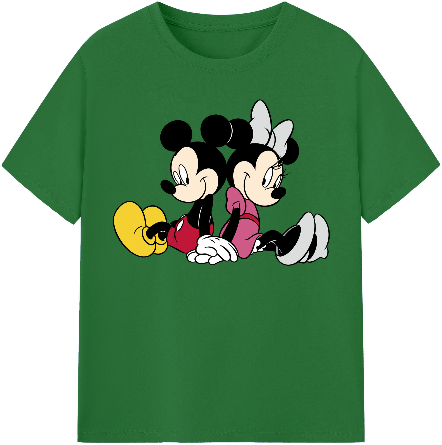 （画像用） ミッキーマウス Mickey Mouse 綿100％半袖Tシャツ（フロントプリント）