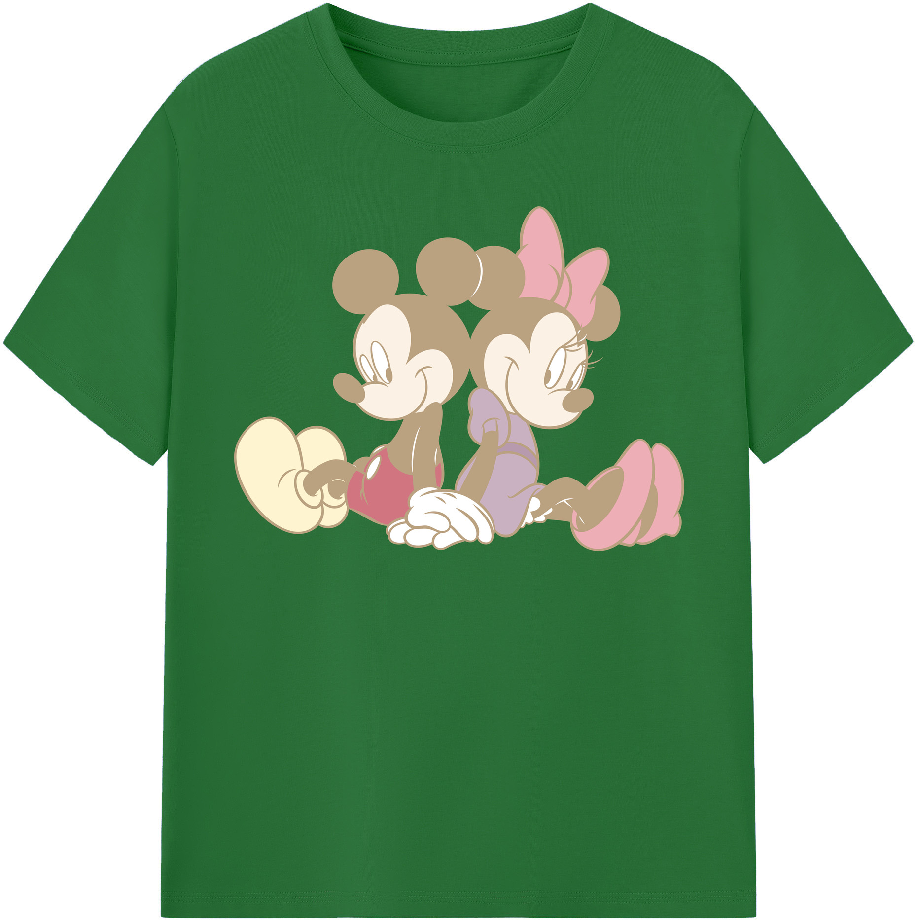 （画像用） ミッキーマウス Mickey Mouse 綿100％半袖Tシャツ（フロントプリント）