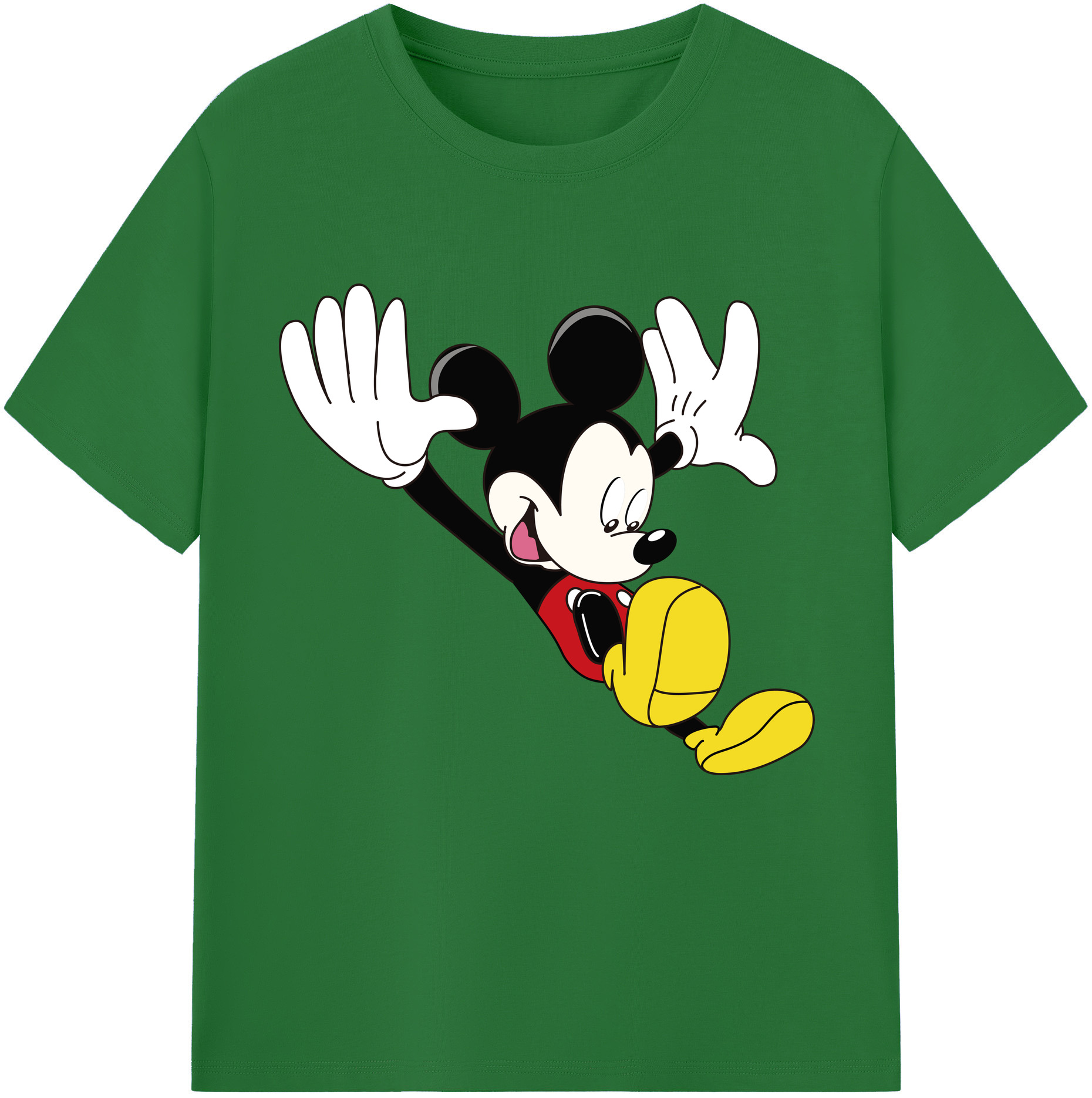 （画像用） ミッキーマウス Mickey Mouse 綿100％半袖Tシャツ（フロントプリント）