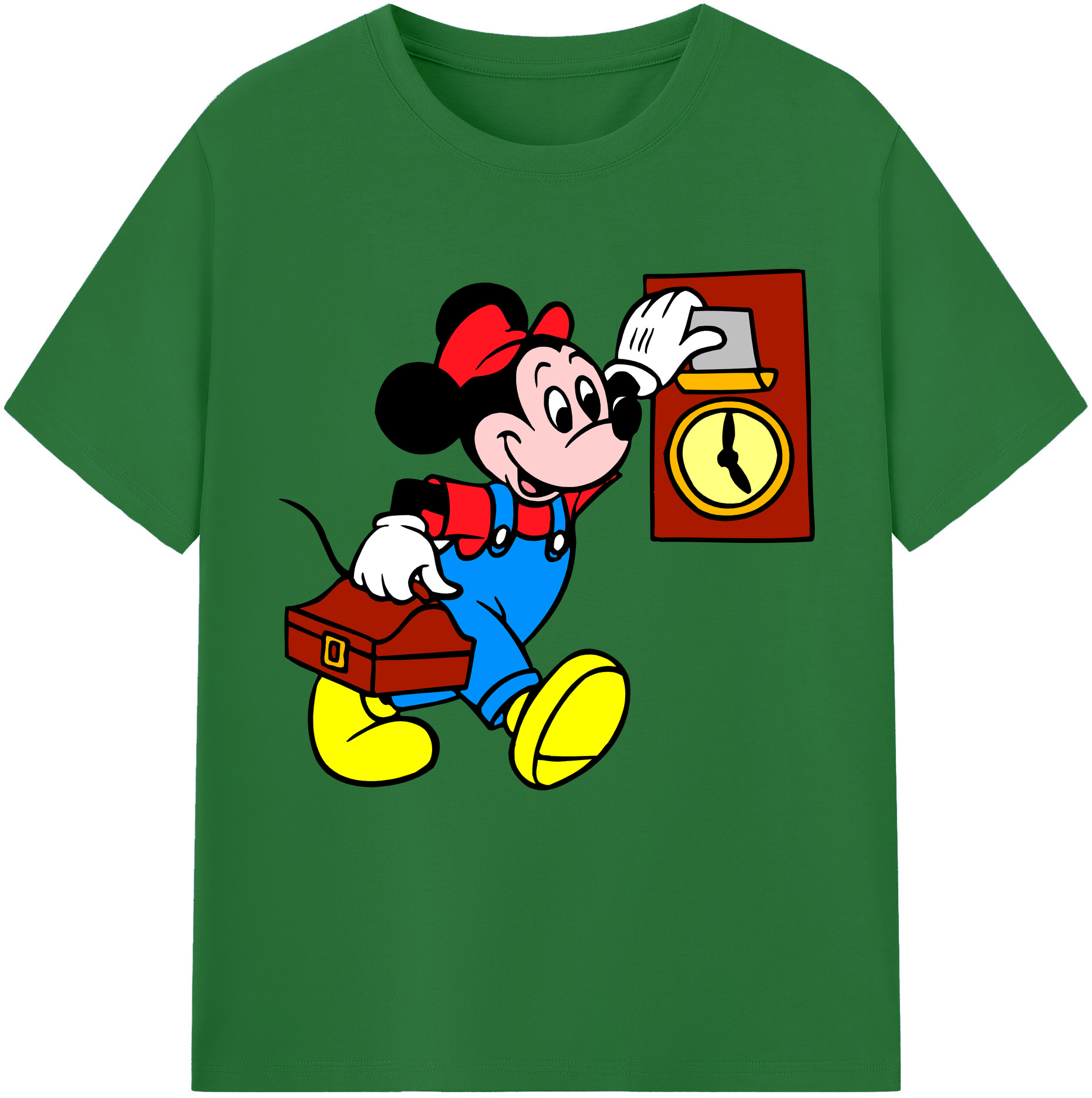 （画像用） ミッキーマウス Mickey Mouse 綿100％半袖Tシャツ（フロントプリント）