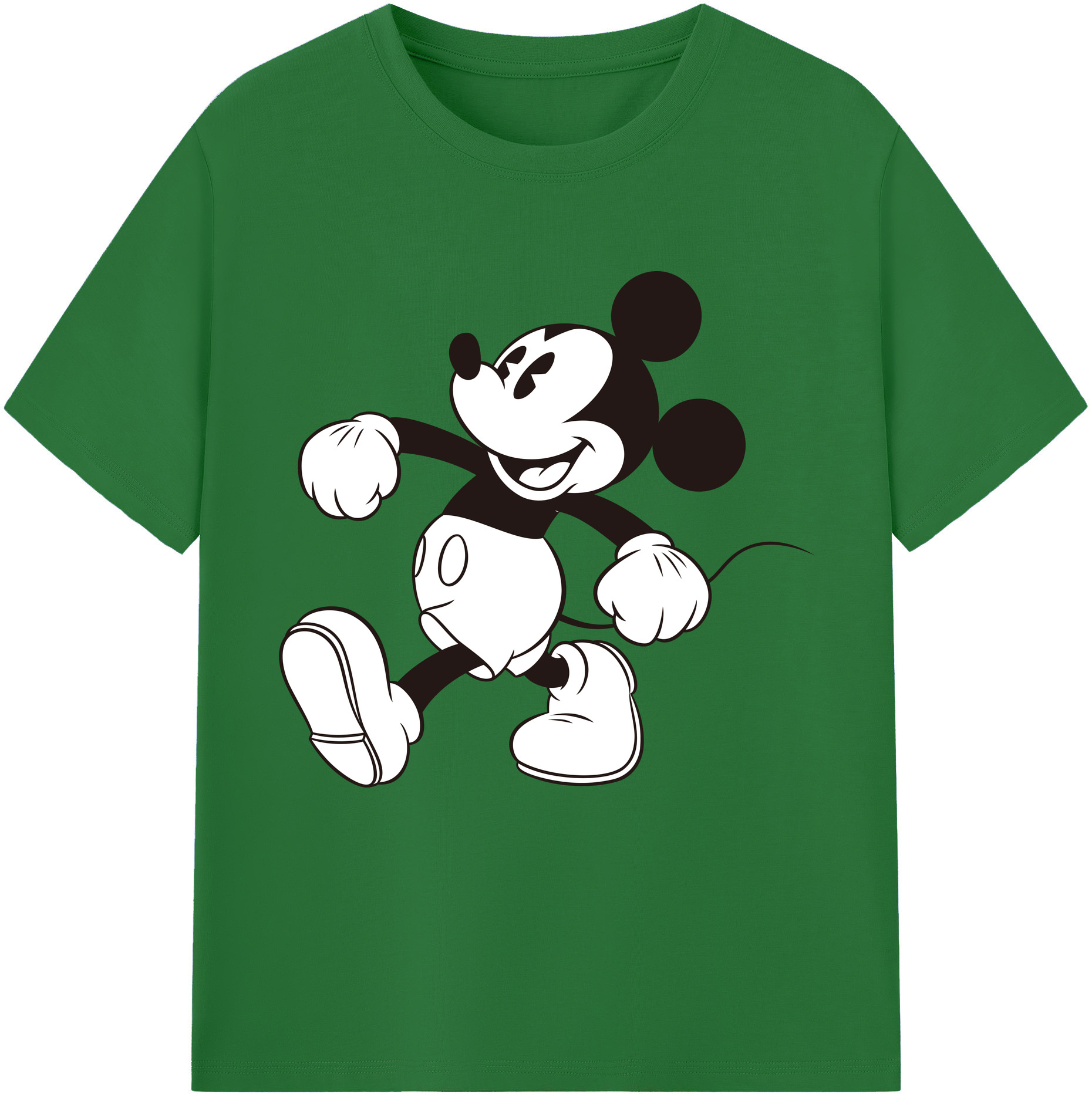 （画像用） ミッキーマウス Mickey Mouse 綿100％半袖Tシャツ（フロントプリント）