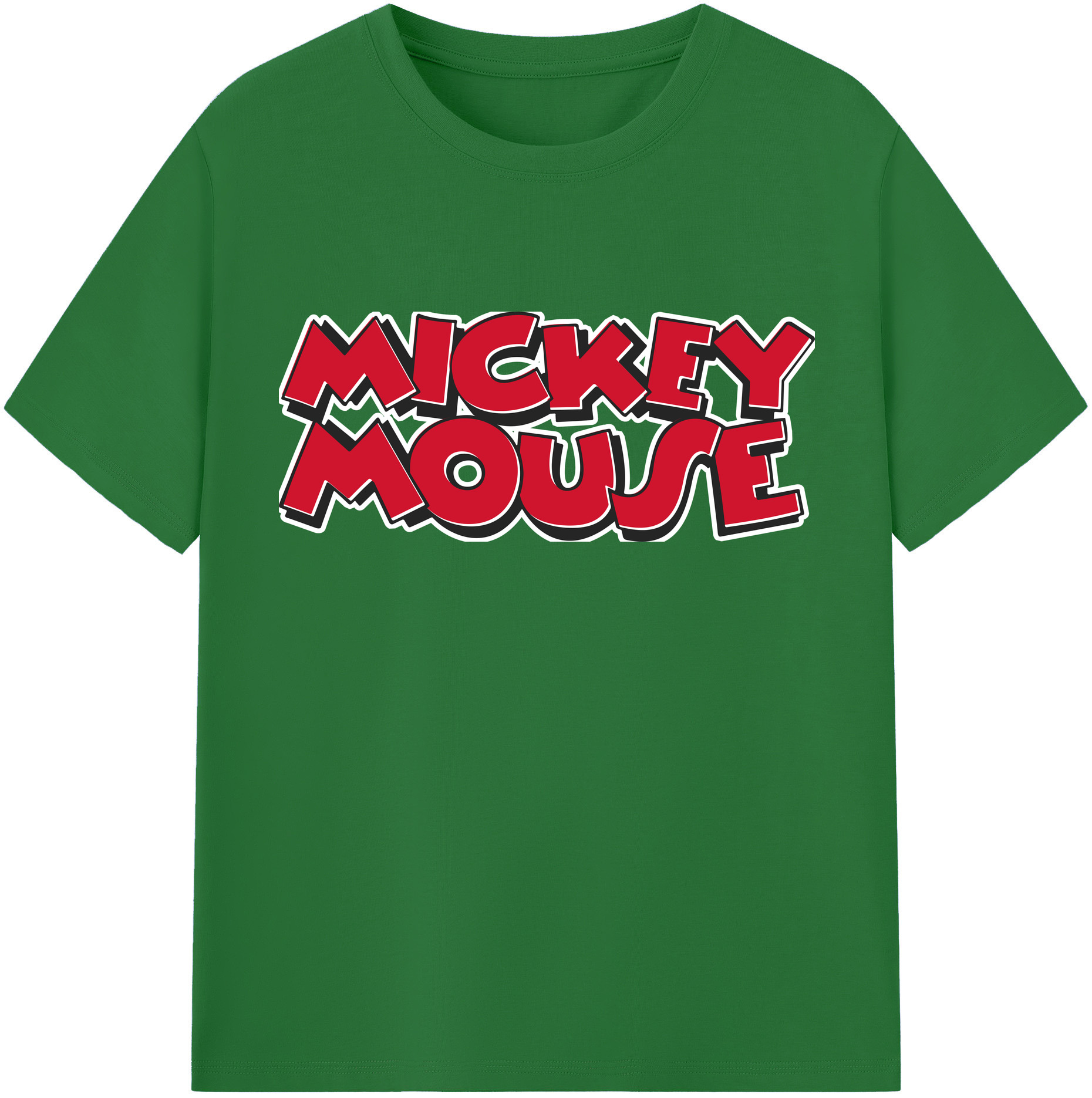 （画像用） ミッキーマウス Mickey Mouse 綿100％半袖Tシャツ（フロントプリント）
