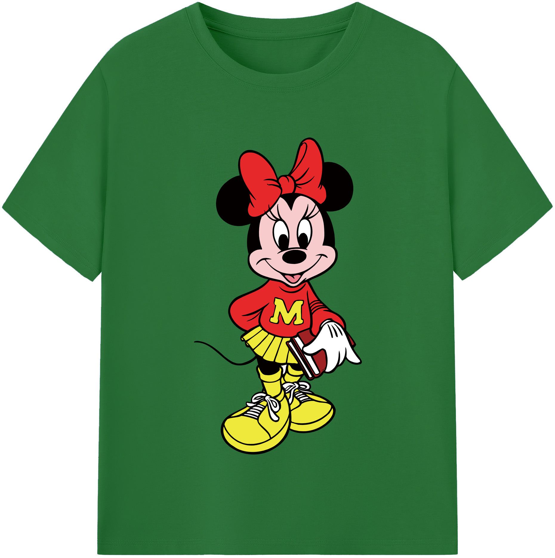 （画像用） ミッキーマウス Mickey Mouse 綿100％半袖Tシャツ（フロントプリント）
