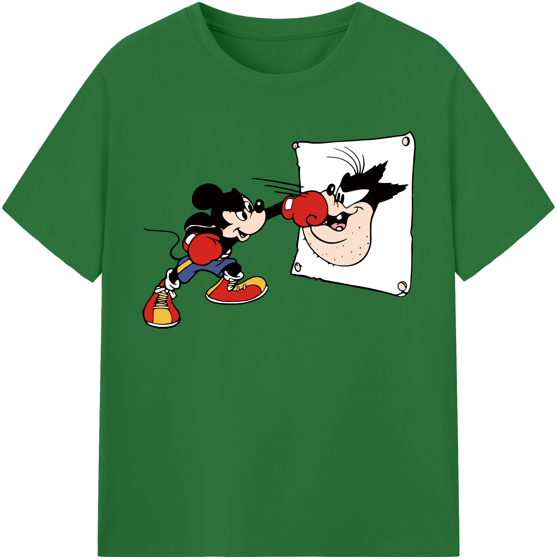 （画像用） ミッキーマウス Mickey Mouse 綿100％半袖Tシャツ（フロントプリント）