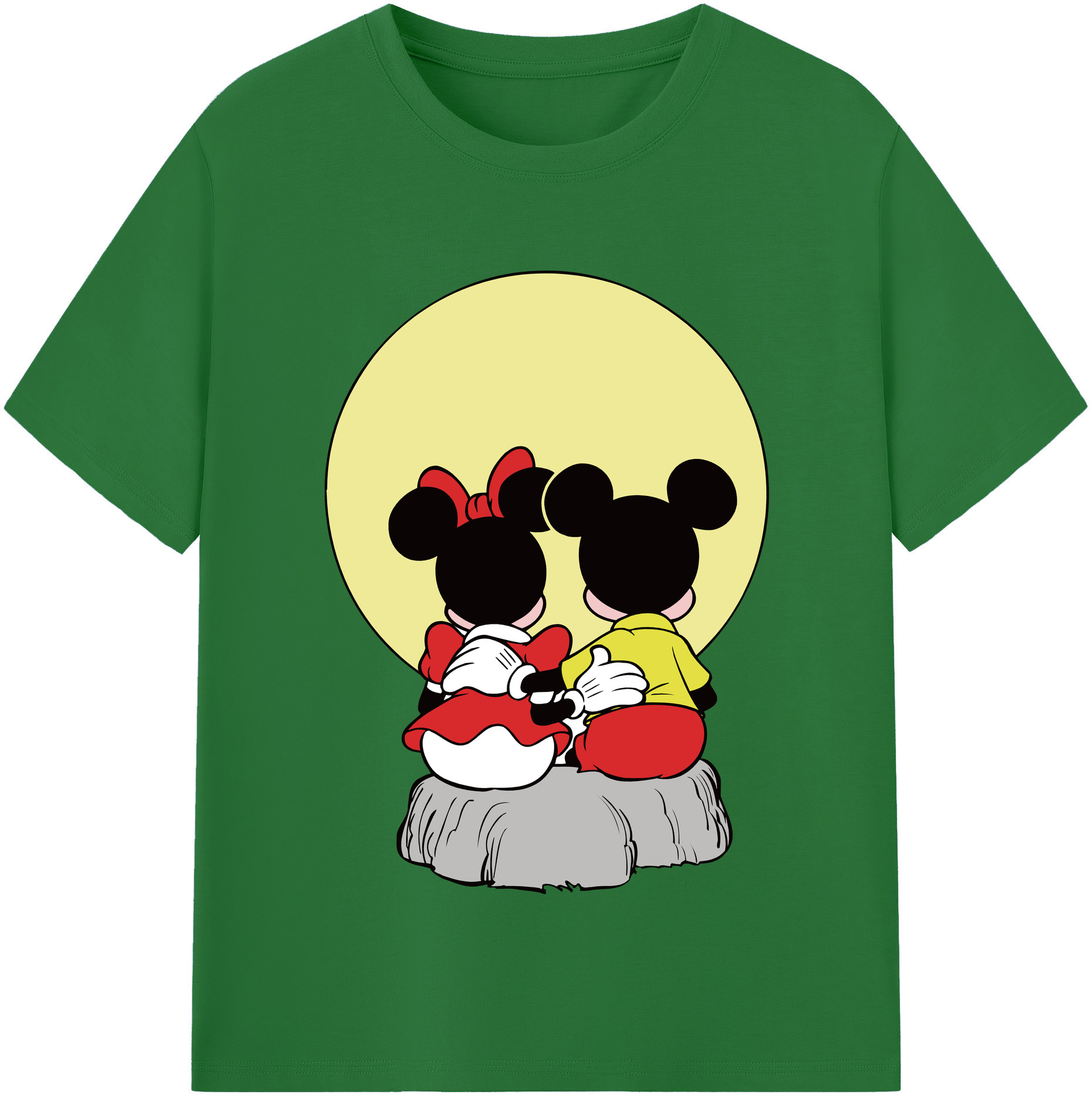 （画像用） ミッキーマウス Mickey Mouse 綿100％半袖Tシャツ（フロントプリント）