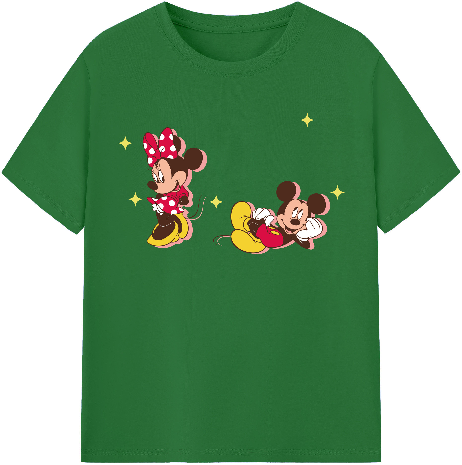 （画像用） ミッキーマウス Mickey Mouse 綿100％半袖Tシャツ（フロントプリント）