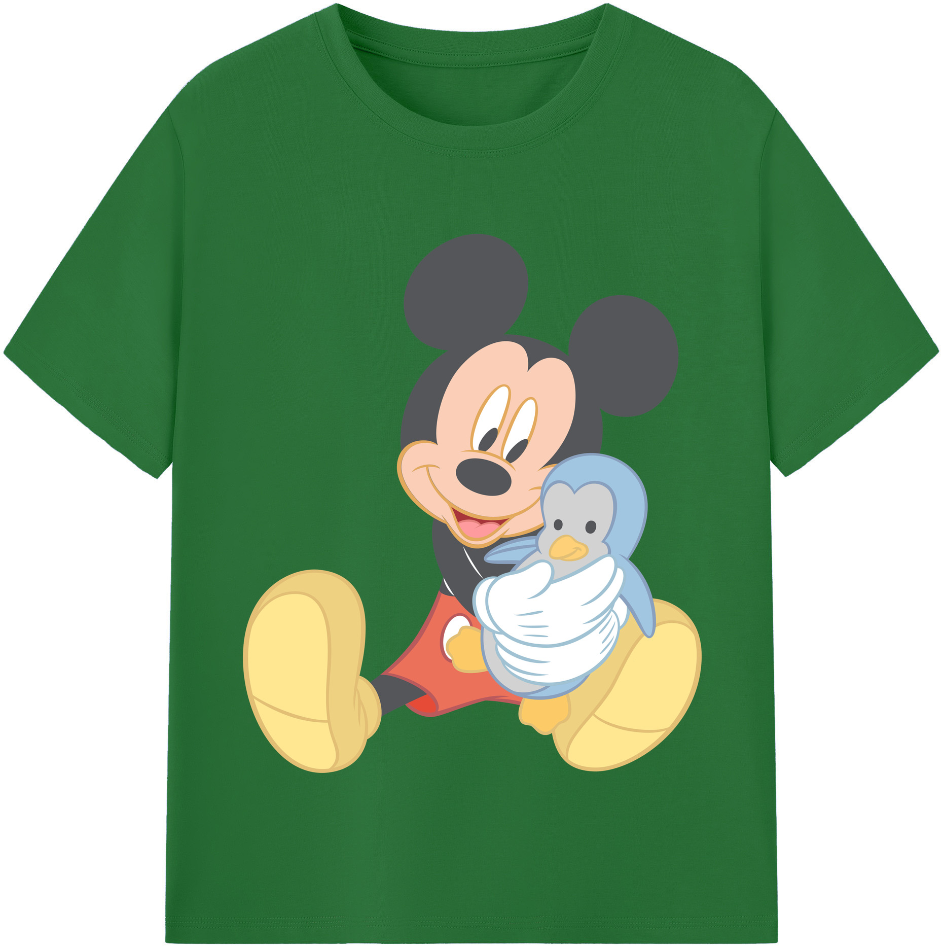 （画像用） ミッキーマウス Mickey Mouse 綿100％半袖Tシャツ（フロントプリント）