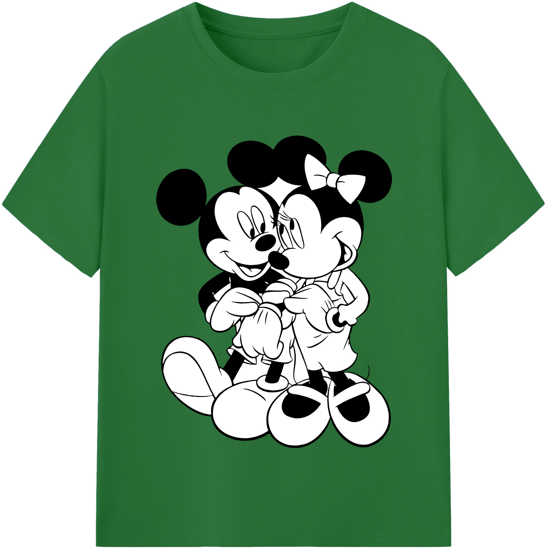 （画像用） ミッキーマウス Mickey Mouse 綿100％半袖Tシャツ（フロントプリント）