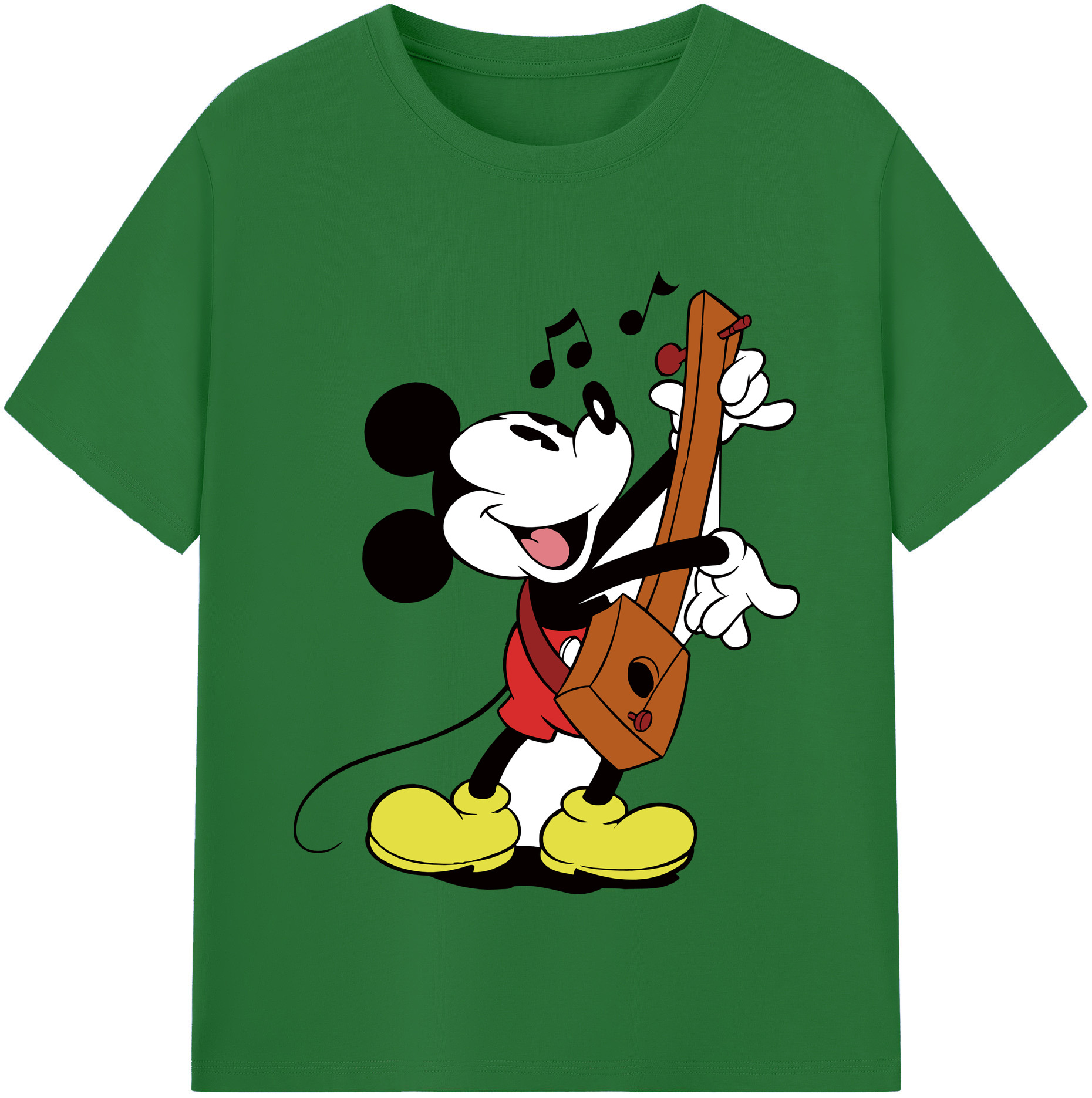 （画像用） ミッキーマウス Mickey Mouse 綿100％半袖Tシャツ（フロントプリント）
