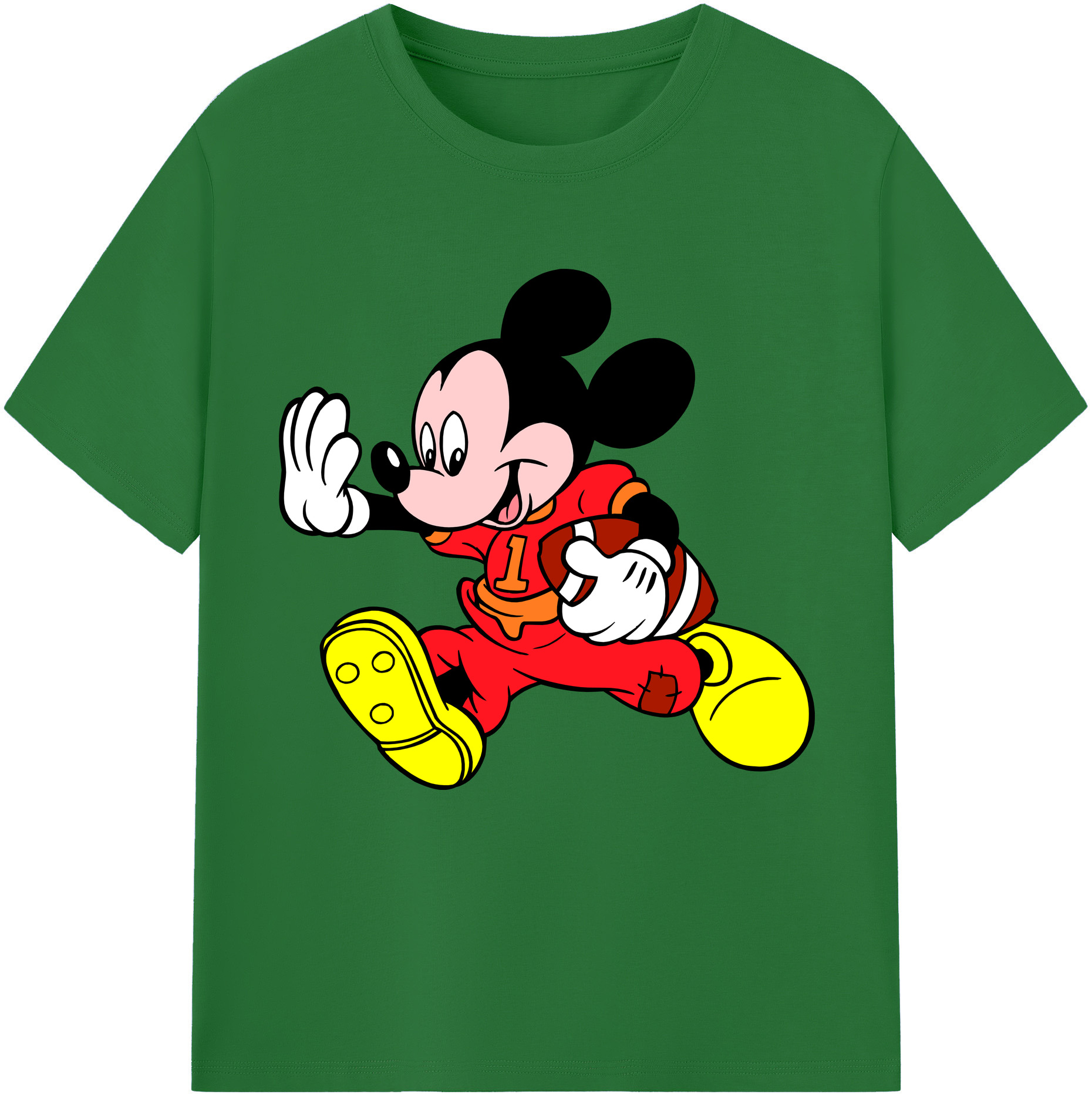 （画像用） ミッキーマウス Mickey Mouse 綿100％半袖Tシャツ（フロントプリント）