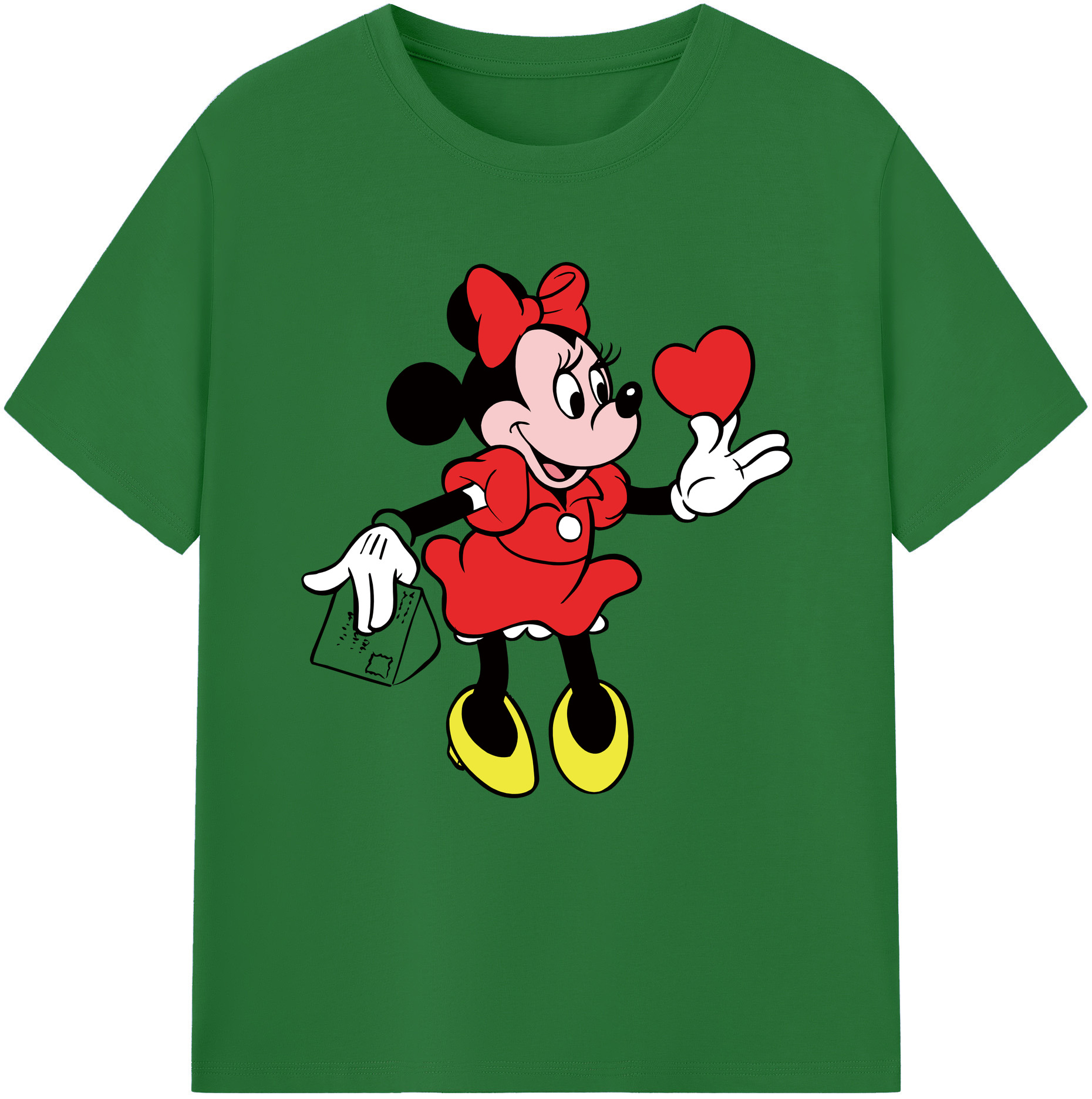 （画像用） ミッキーマウス Mickey Mouse 綿100％半袖Tシャツ（フロントプリント）