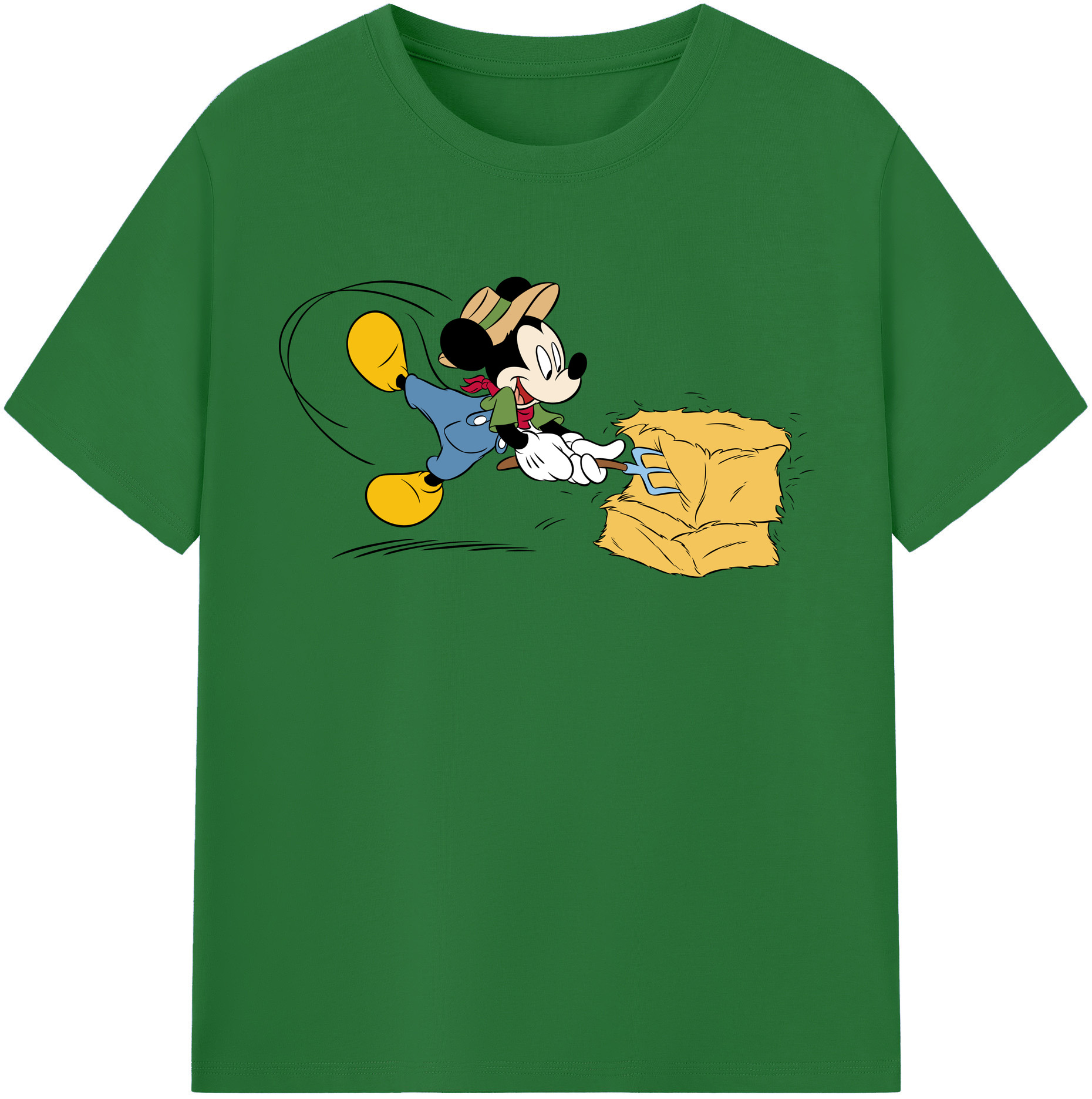 （画像用） ミッキーマウス Mickey Mouse 綿100％半袖Tシャツ（フロントプリント）