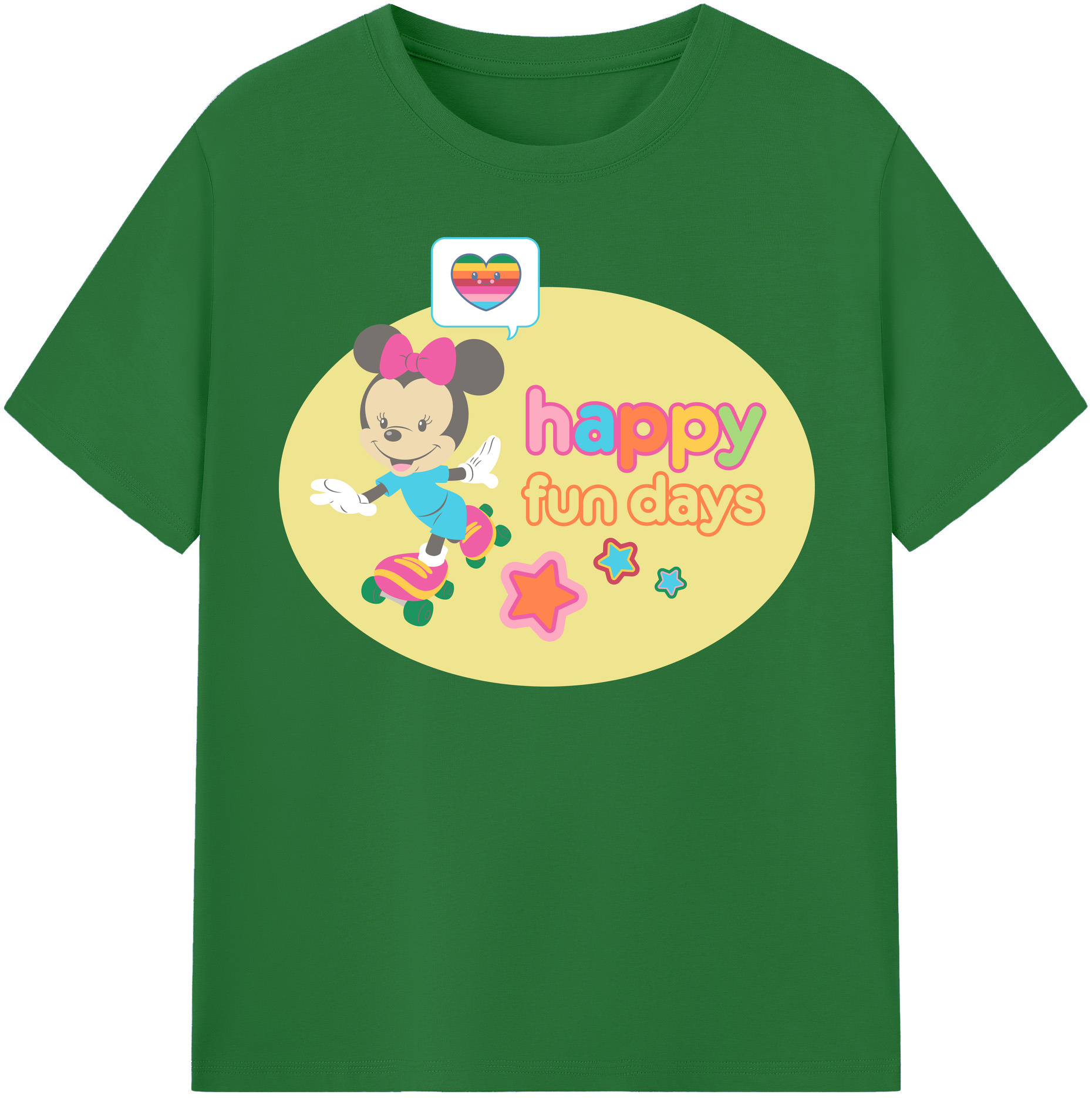 （画像用） ミッキーマウス Mickey Mouse 綿100％半袖Tシャツ（フロントプリント）