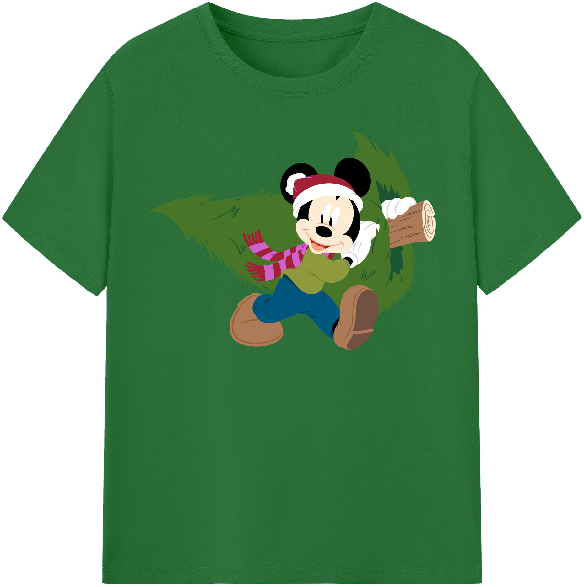 （画像用） ミッキーマウス Mickey Mouse 綿100％半袖Tシャツ（フロントプリント）