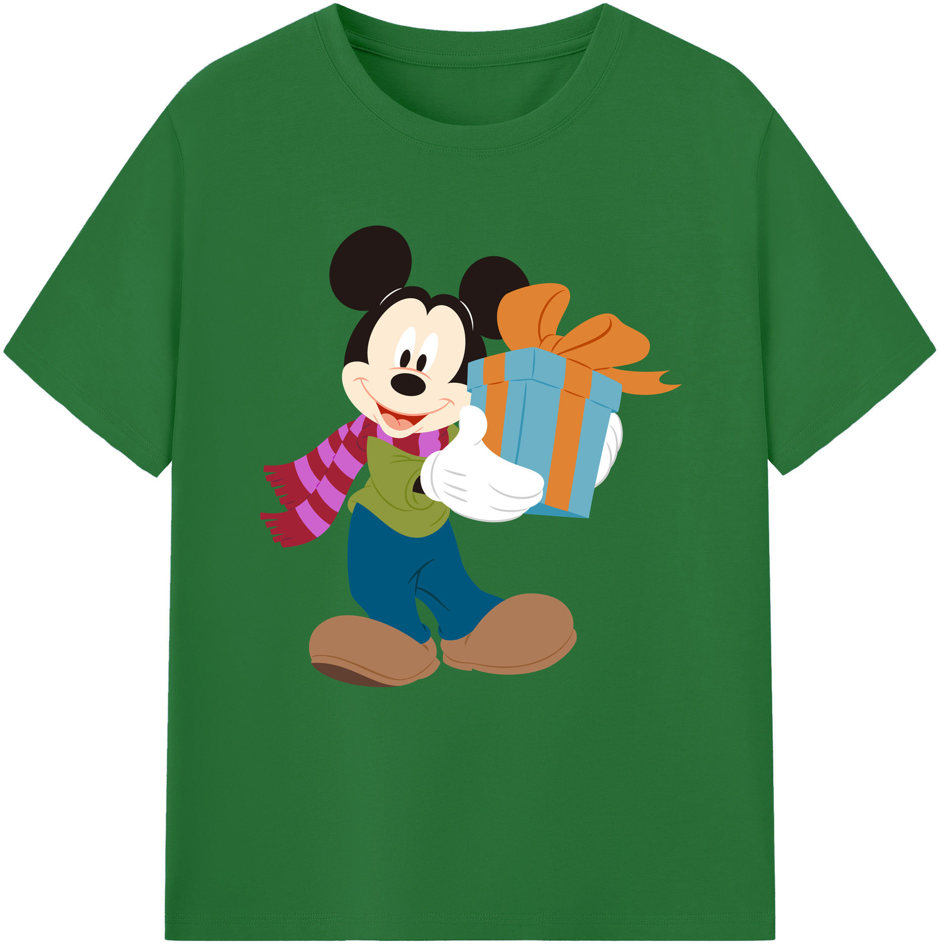 （画像用） ミッキーマウス Mickey Mouse 綿100％半袖Tシャツ（フロントプリント）