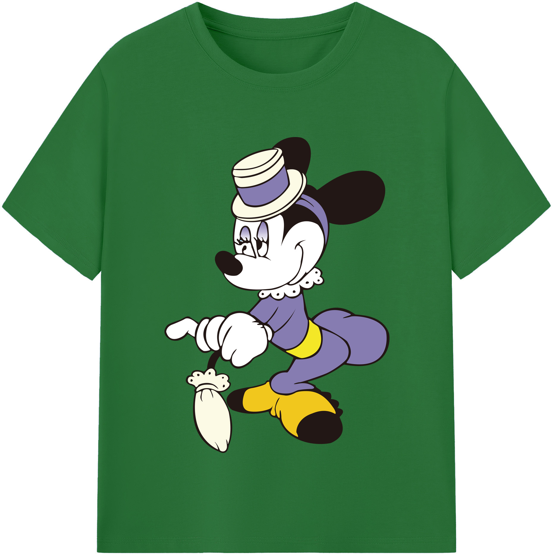 （画像用） ミッキーマウス Mickey Mouse 綿100％半袖Tシャツ（フロントプリント）