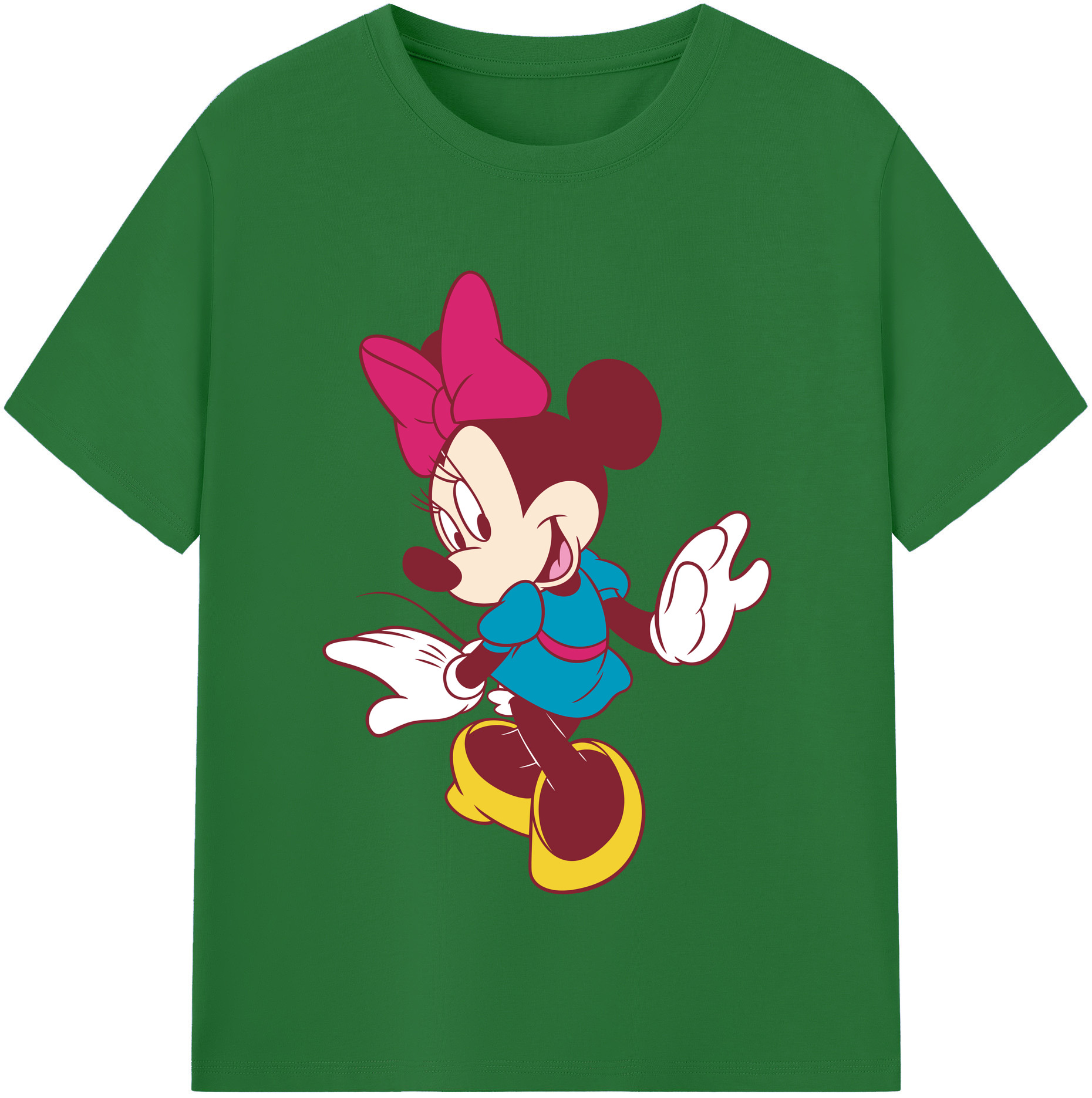 （画像用） ミッキーマウス Mickey Mouse 綿100％半袖Tシャツ（フロントプリント）