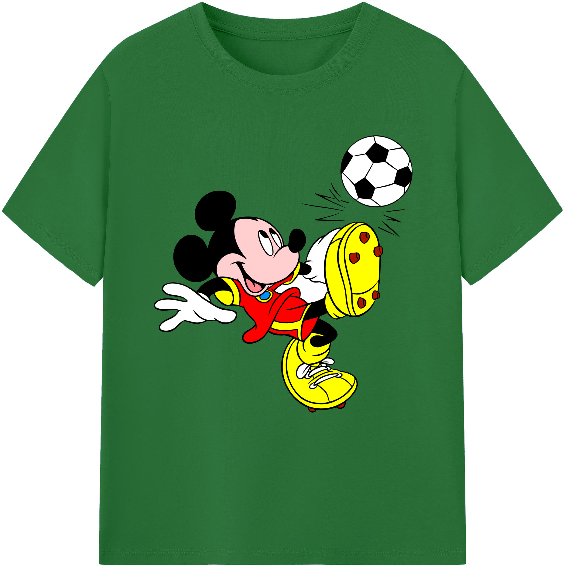 （画像用） ミッキーマウス Mickey Mouse 綿100％半袖Tシャツ（フロントプリント）
