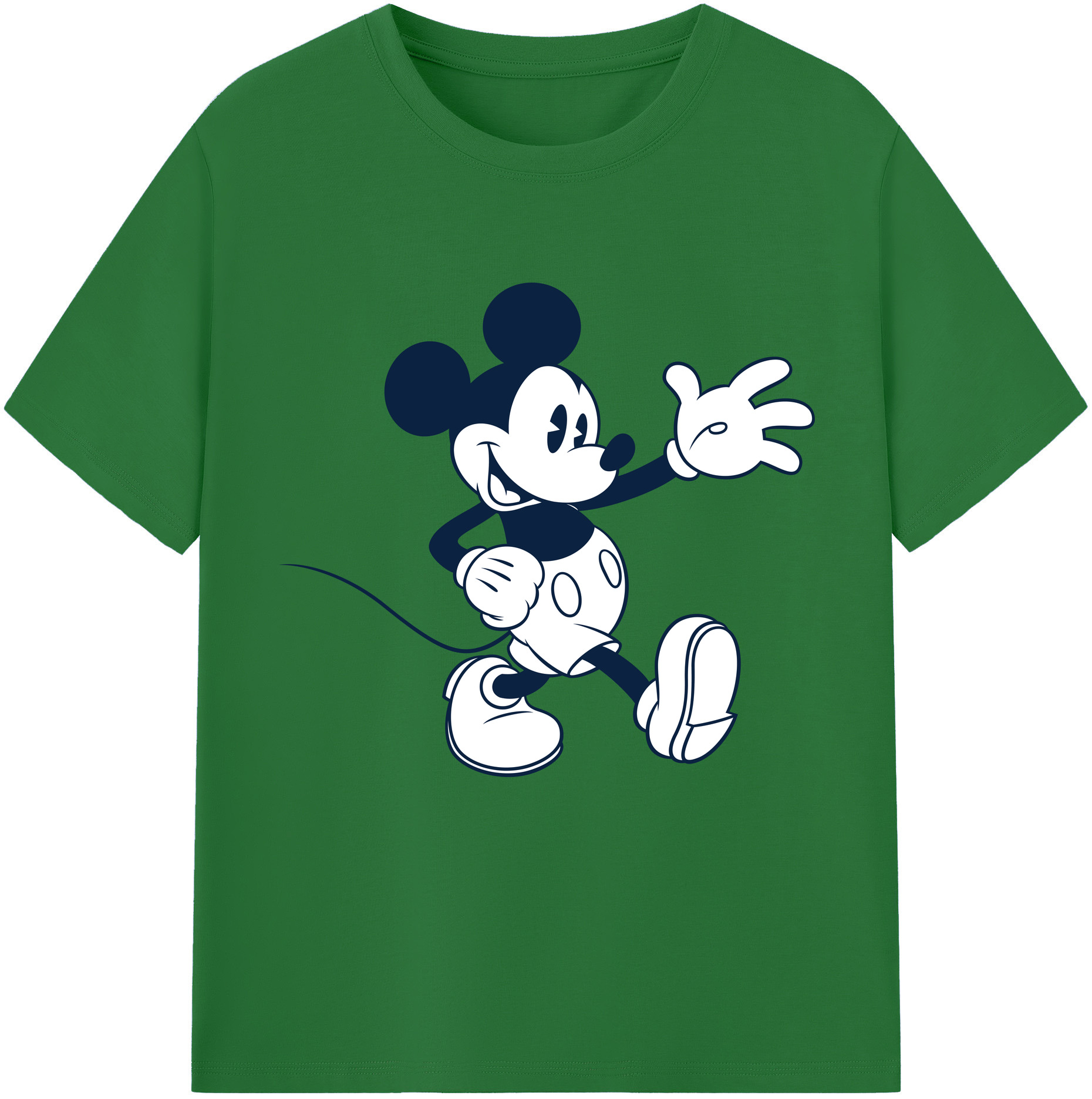 （画像用） ミッキーマウス Mickey Mouse 綿100％半袖Tシャツ（フロントプリント）
