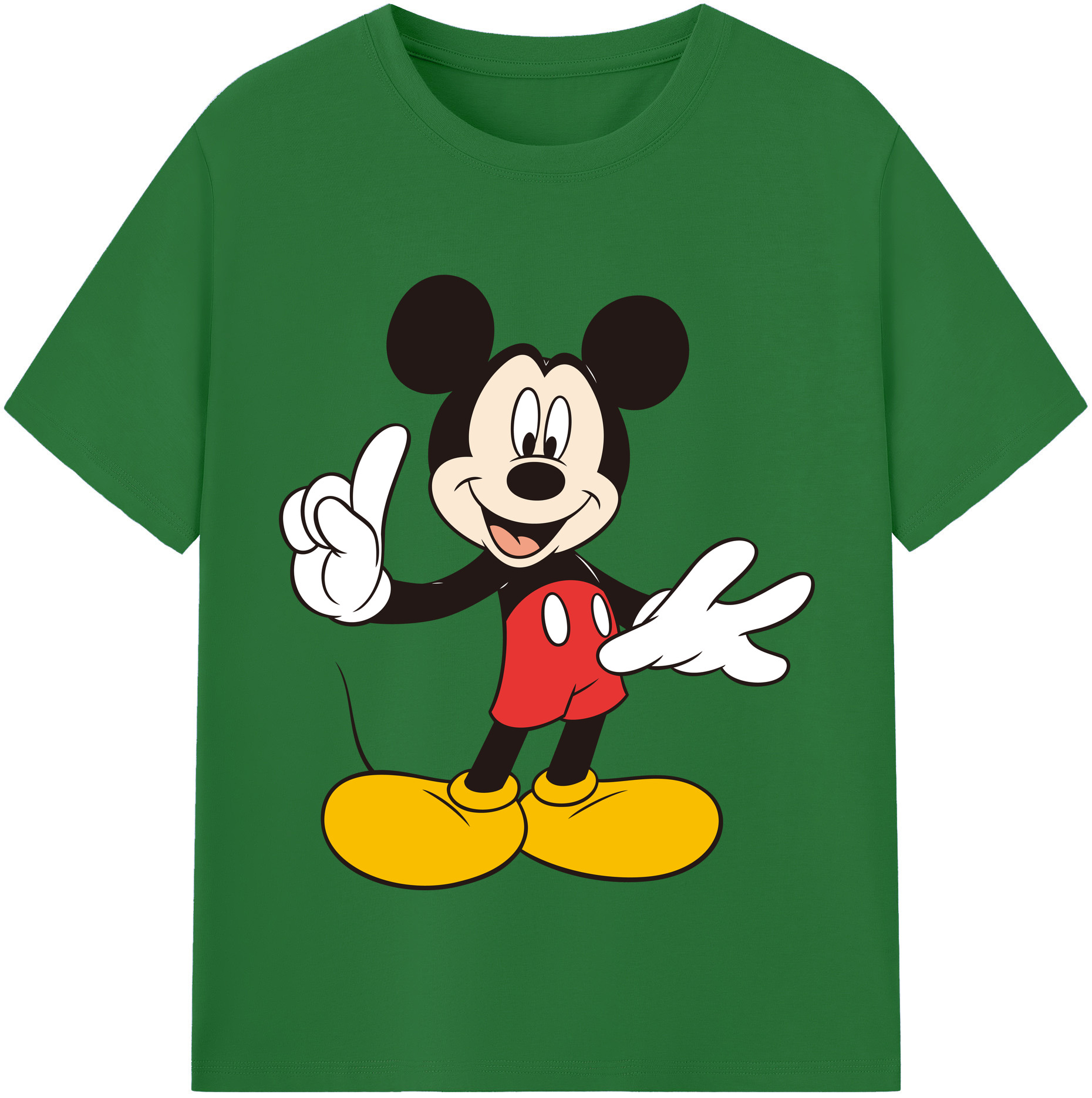 （画像用） ミッキーマウス Mickey Mouse 綿100％半袖Tシャツ（フロントプリント）