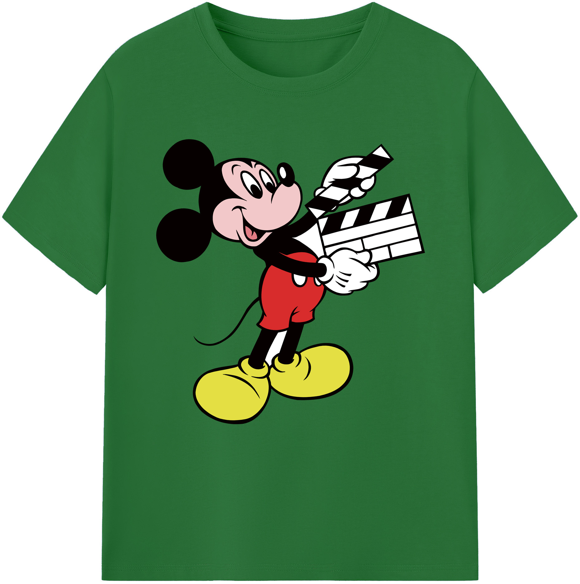 （画像用） ミッキーマウス Mickey Mouse 綿100％半袖Tシャツ（フロントプリント）