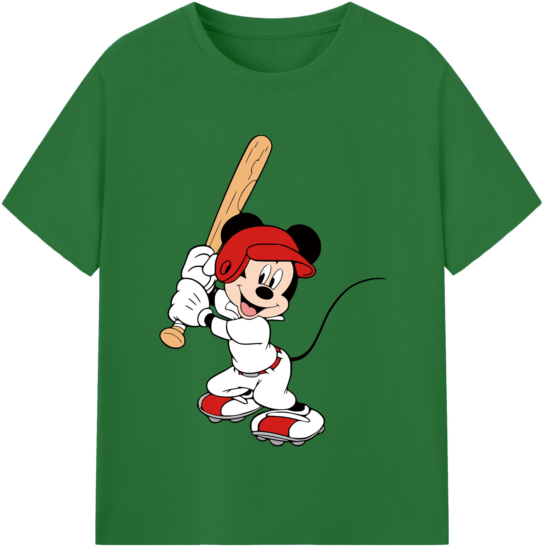 （画像用） ミッキーマウス Mickey Mouse 綿100％半袖Tシャツ（フロントプリント）