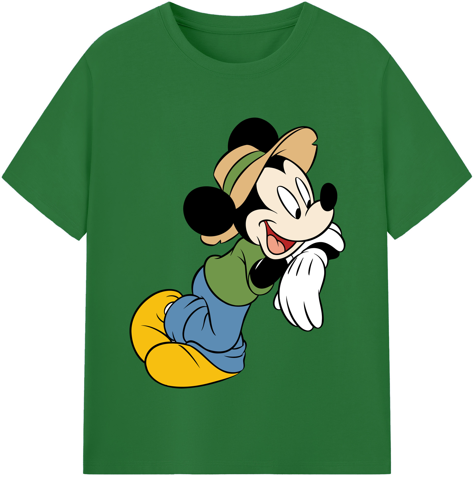 （画像用） ミッキーマウス Mickey Mouse 綿100％半袖Tシャツ（フロントプリント）
