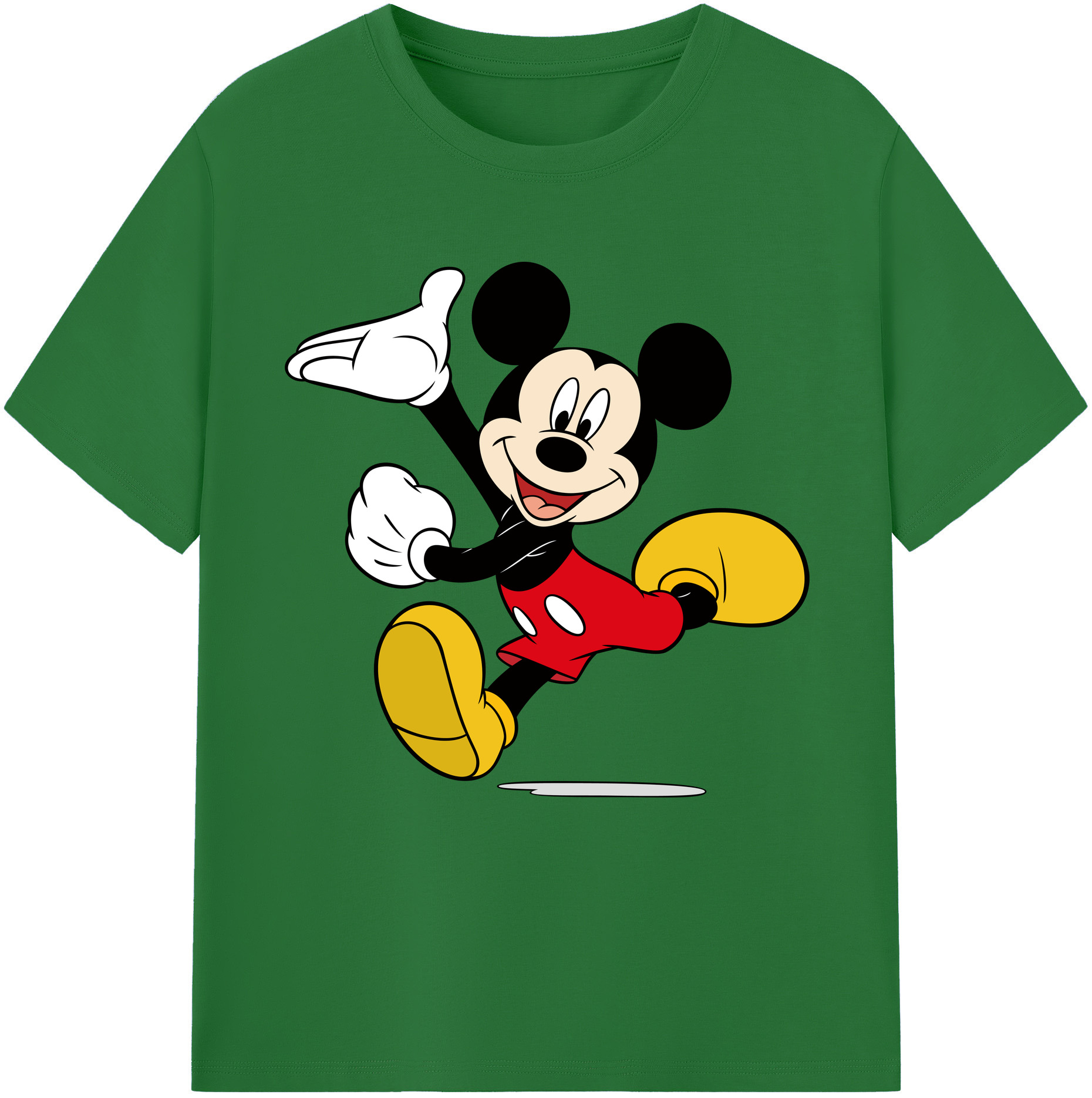 （画像用） ミッキーマウス Mickey Mouse 綿100％半袖Tシャツ（フロントプリント）