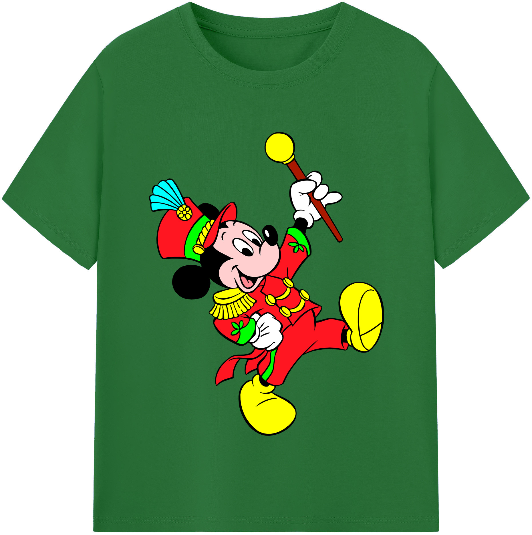 （画像用） ミッキーマウス Mickey Mouse 綿100％半袖Tシャツ（フロントプリント）