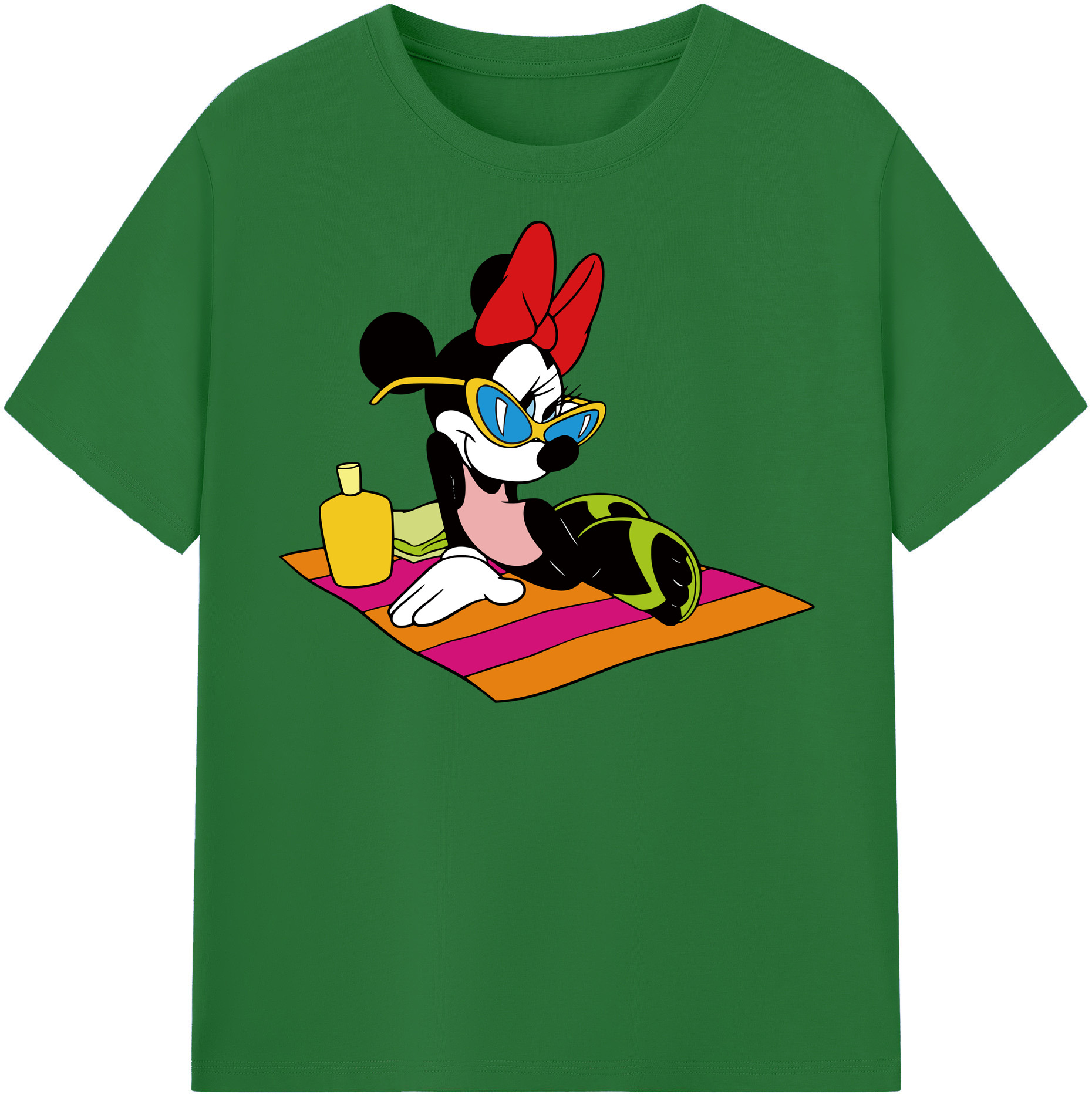 （画像用） ミッキーマウス Mickey Mouse 綿100％半袖Tシャツ（フロントプリント）