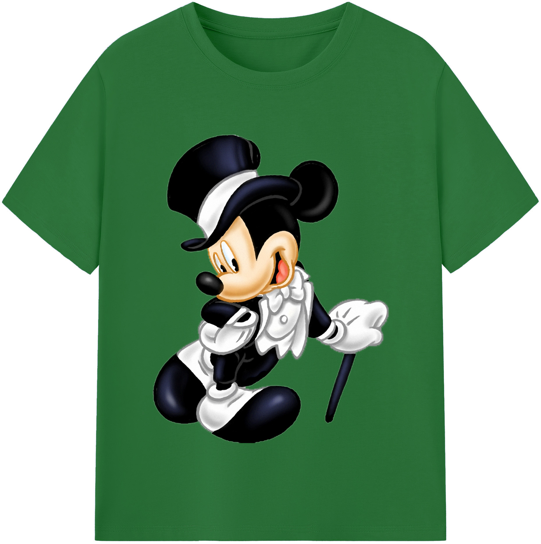 （画像用） ミッキーマウス Mickey Mouse 綿100％半袖Tシャツ（フロントプリント）