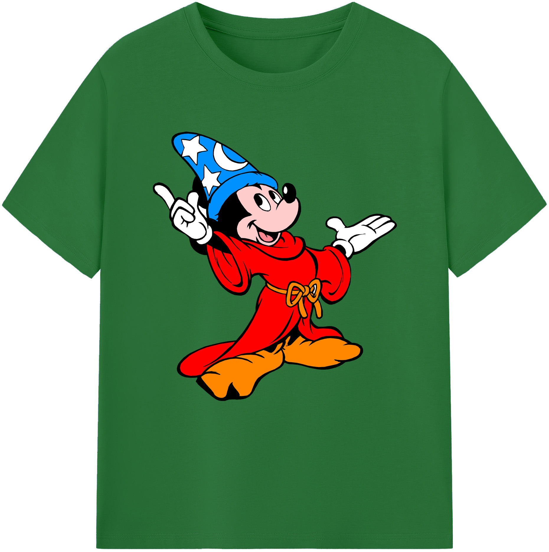 （画像用） ミッキーマウス Mickey Mouse 綿100％半袖Tシャツ（フロントプリント）