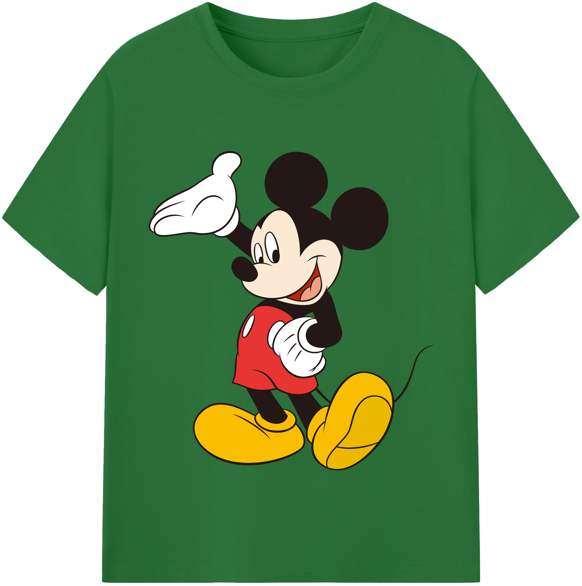 （画像用） ミッキーマウス Mickey Mouse 綿100％半袖Tシャツ（フロントプリント）