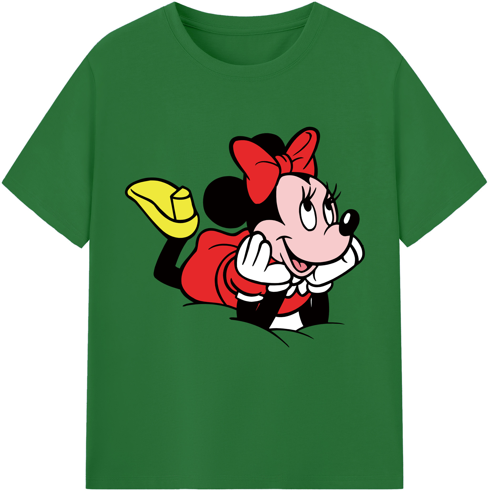 （画像用） ミッキーマウス Mickey Mouse 綿100％半袖Tシャツ（フロントプリント）