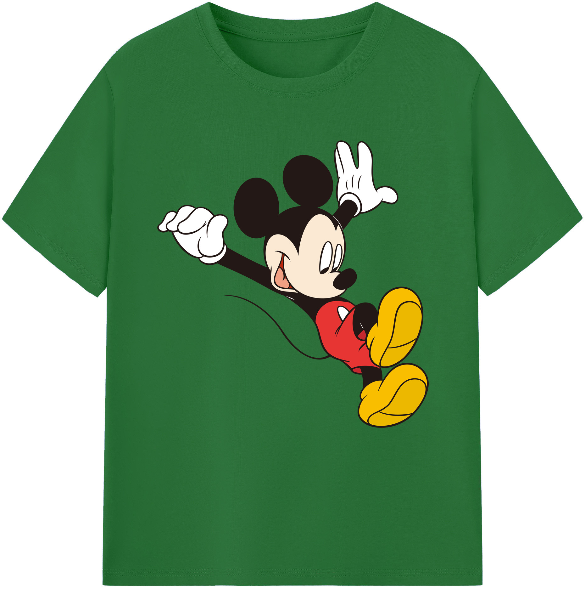 （画像用） ミッキーマウス Mickey Mouse 綿100％半袖Tシャツ（フロントプリント）