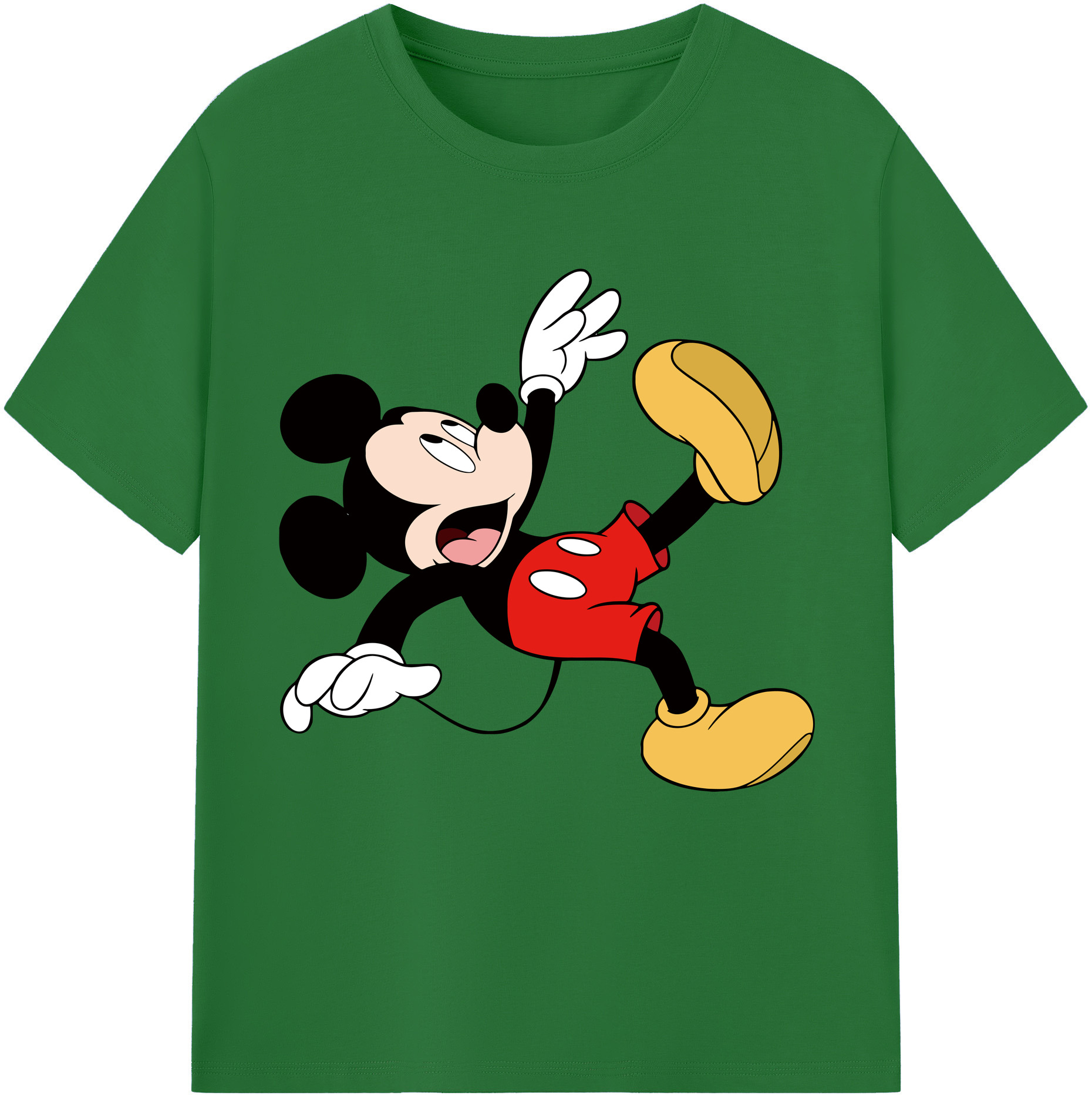 （画像用） ミッキーマウス Mickey Mouse 綿100％半袖Tシャツ（フロントプリント）
