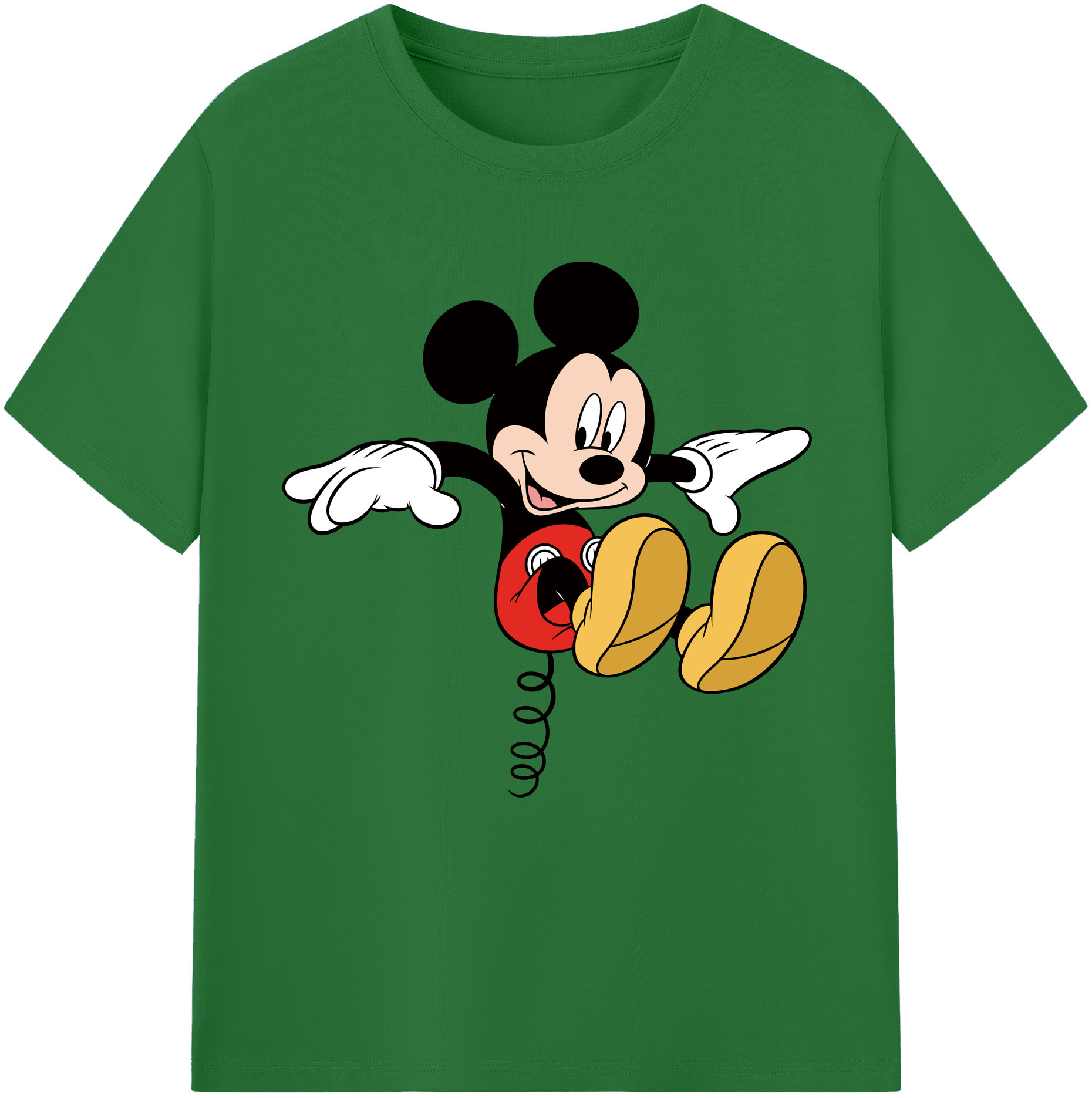 （画像用） ミッキーマウス Mickey Mouse 綿100％半袖Tシャツ（フロントプリント）