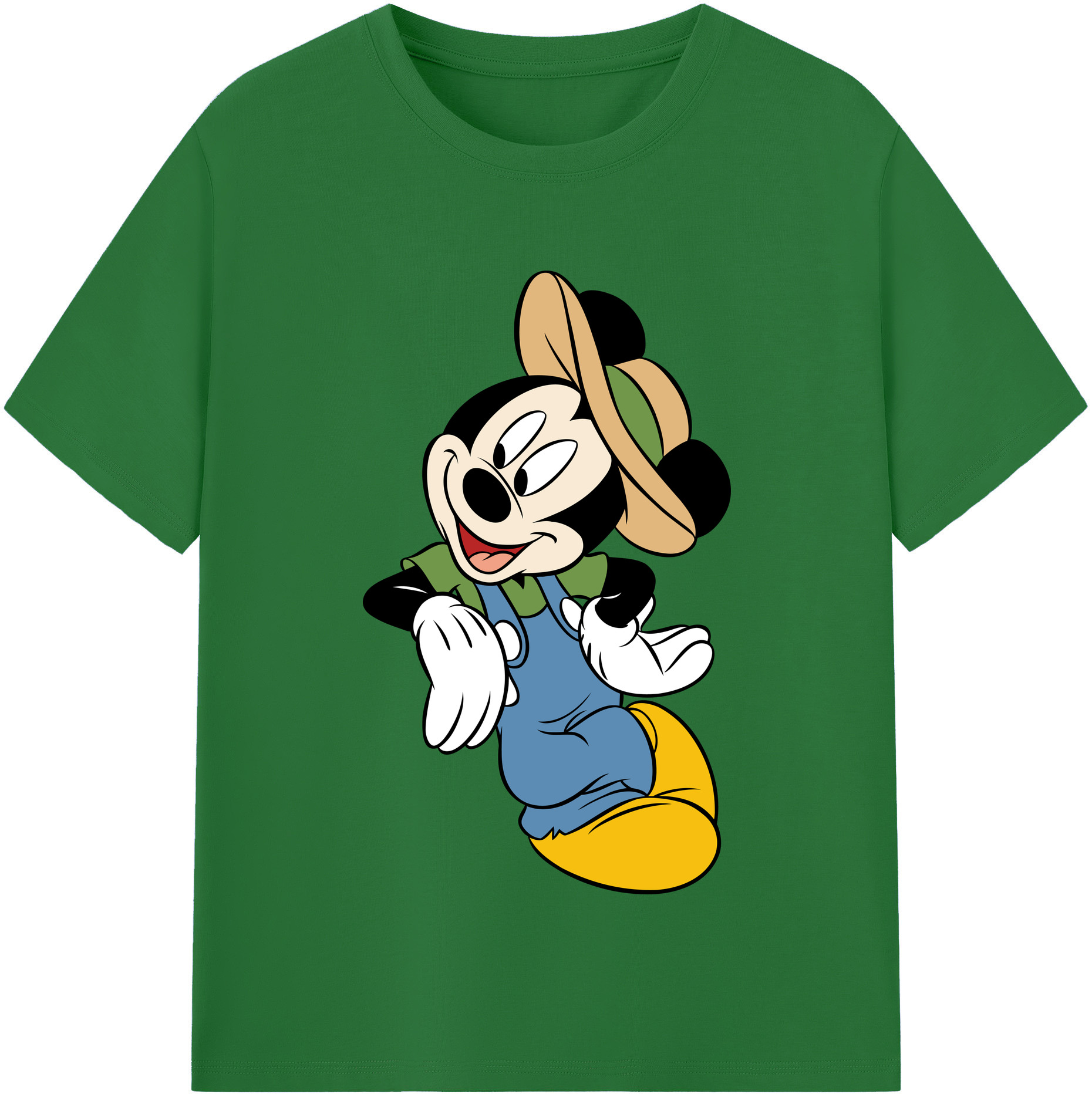 （画像用） ミッキーマウス Mickey Mouse 綿100％半袖Tシャツ（フロントプリント）