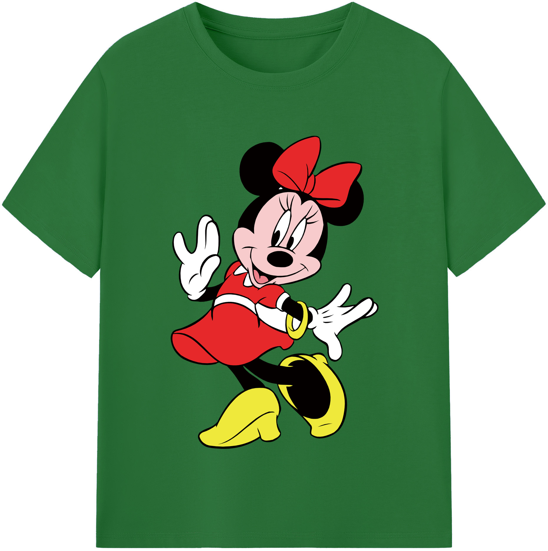 （画像用） ミッキーマウス Mickey Mouse 綿100％半袖Tシャツ（フロントプリント）