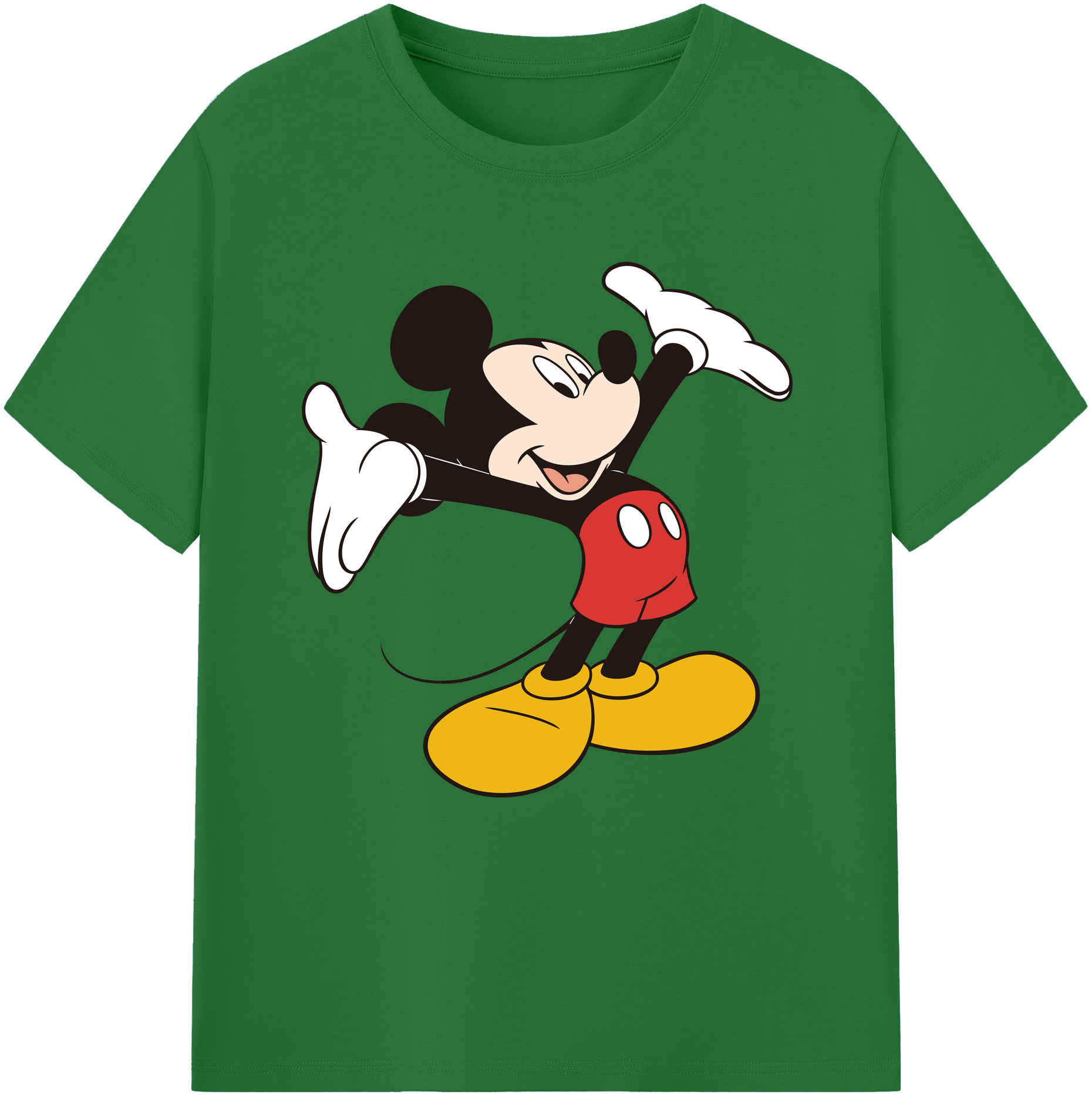 （画像用） ミッキーマウス Mickey Mouse 綿100％半袖Tシャツ（フロントプリント）