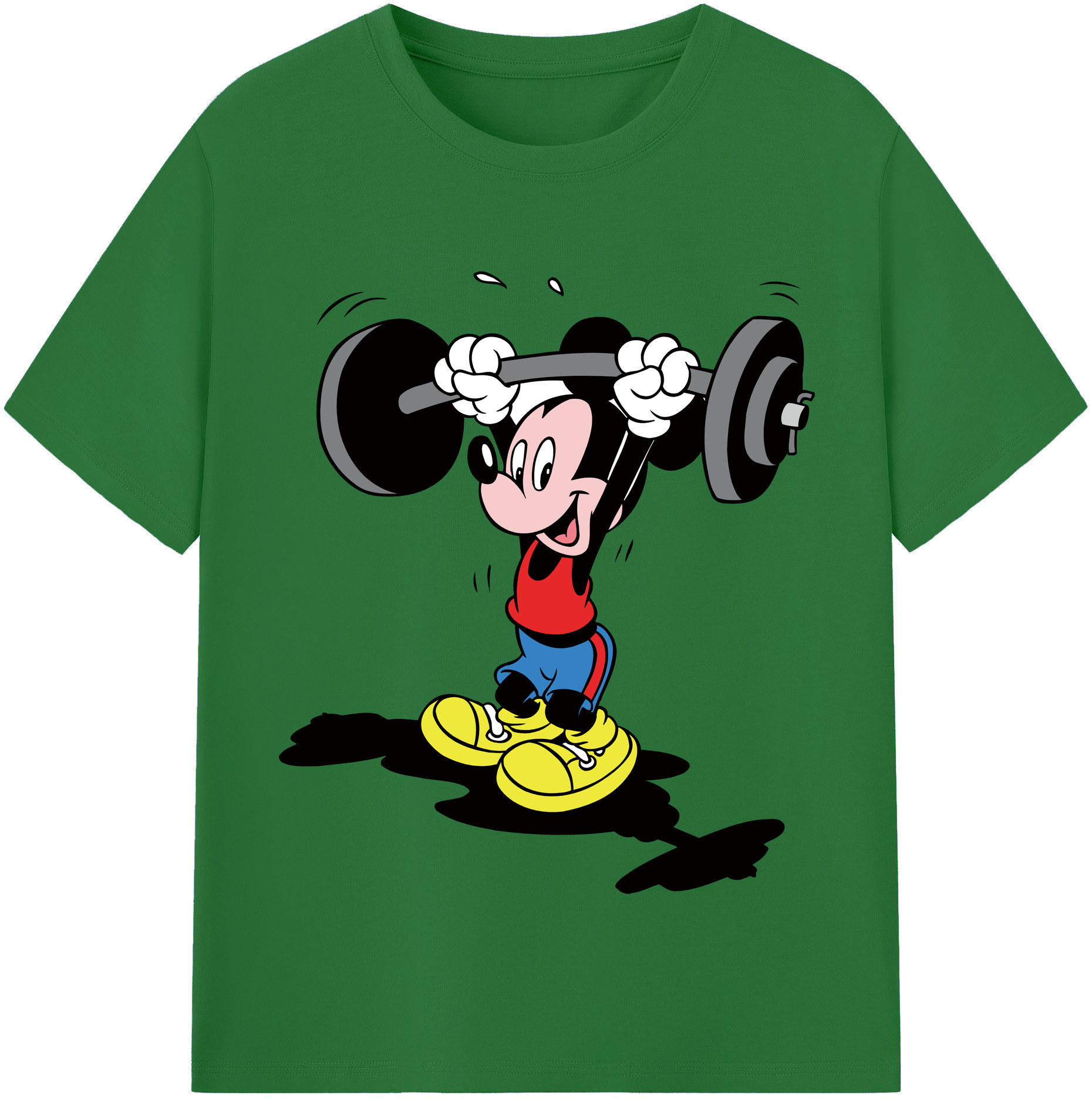 （画像用） ミッキーマウス Mickey Mouse 綿100％半袖Tシャツ（フロントプリント）