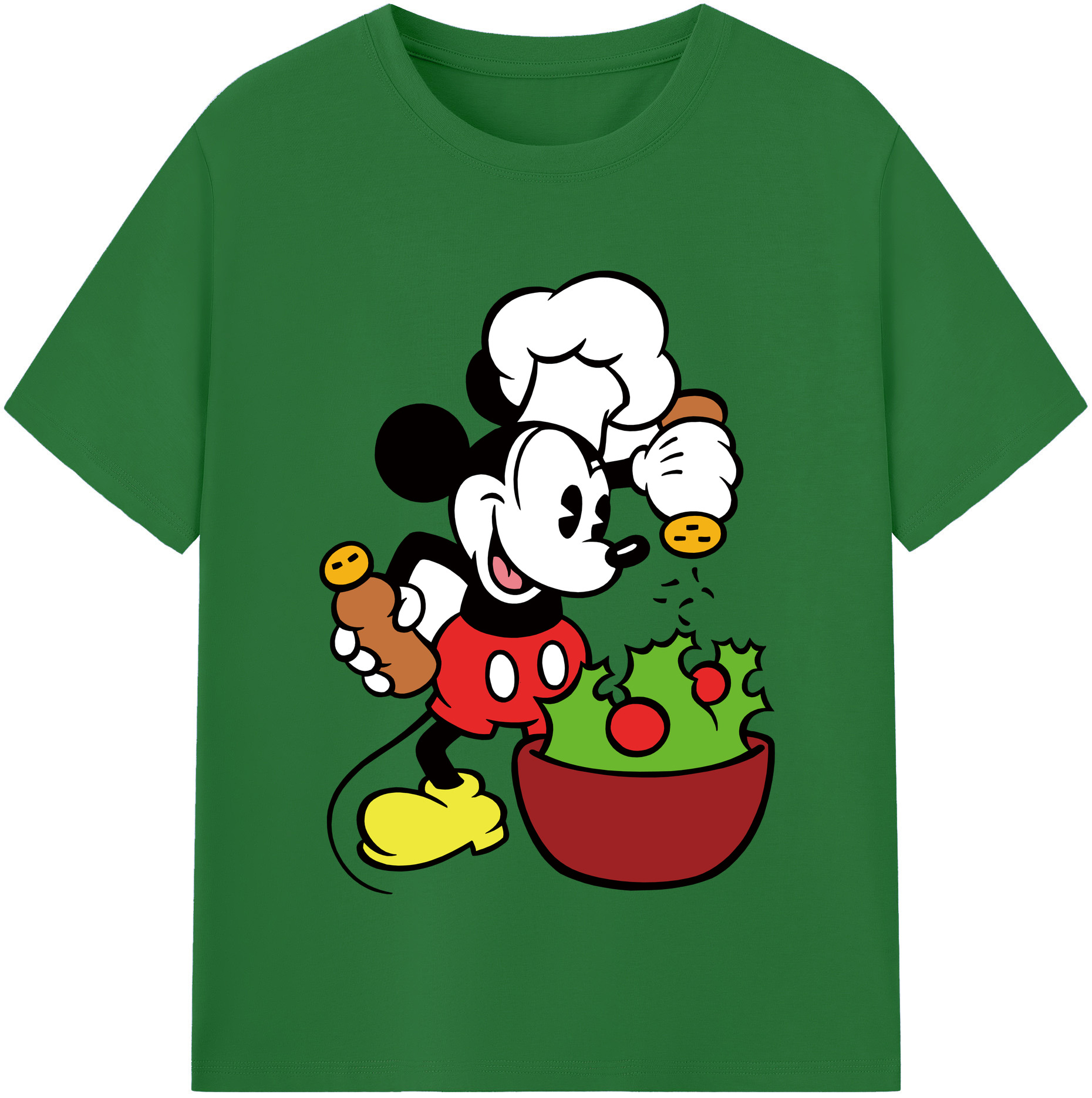 （画像用） ミッキーマウス Mickey Mouse 綿100％半袖Tシャツ（フロントプリント）