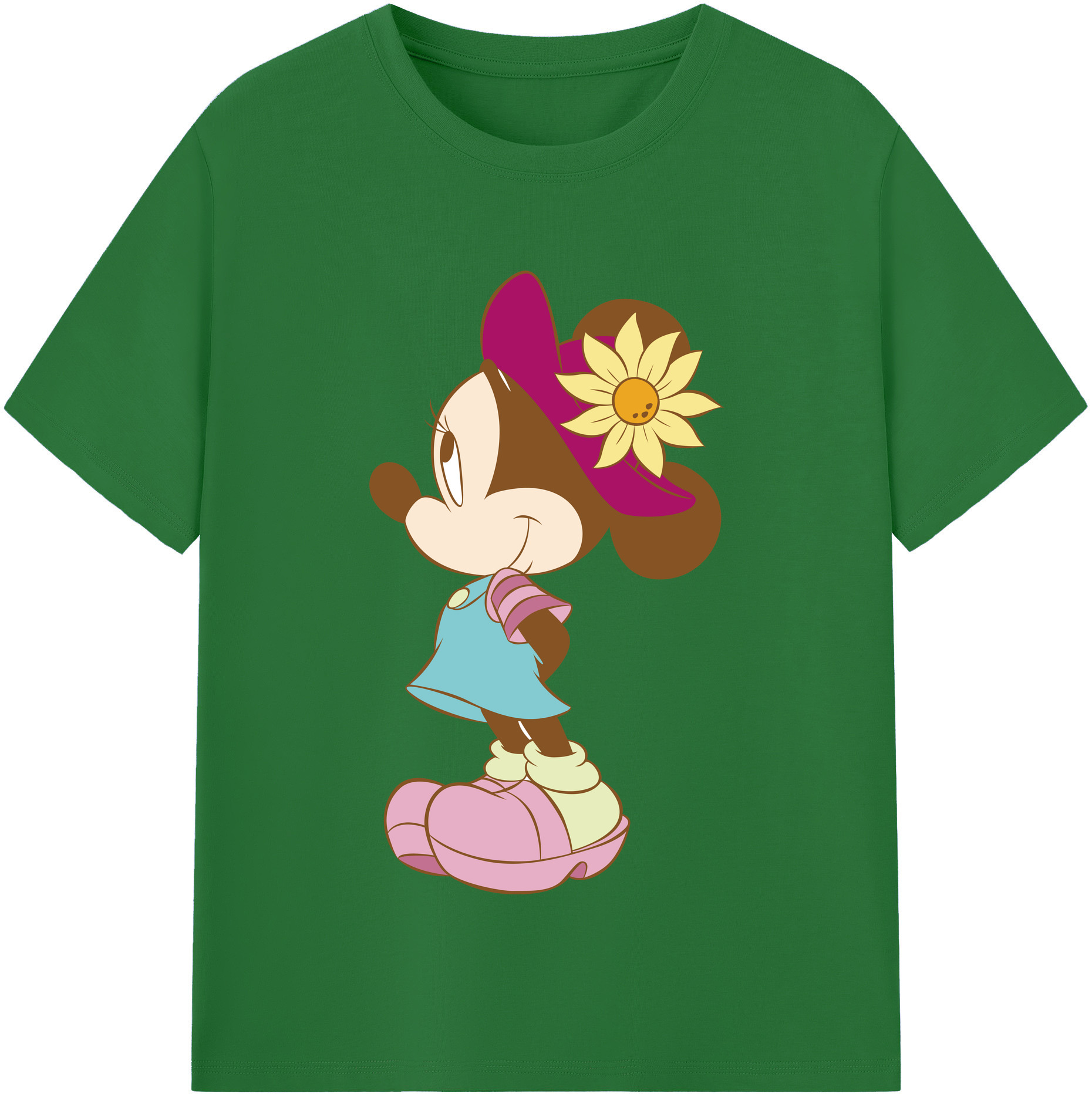 （画像用） ミッキーマウス Mickey Mouse 綿100％半袖Tシャツ（フロントプリント）