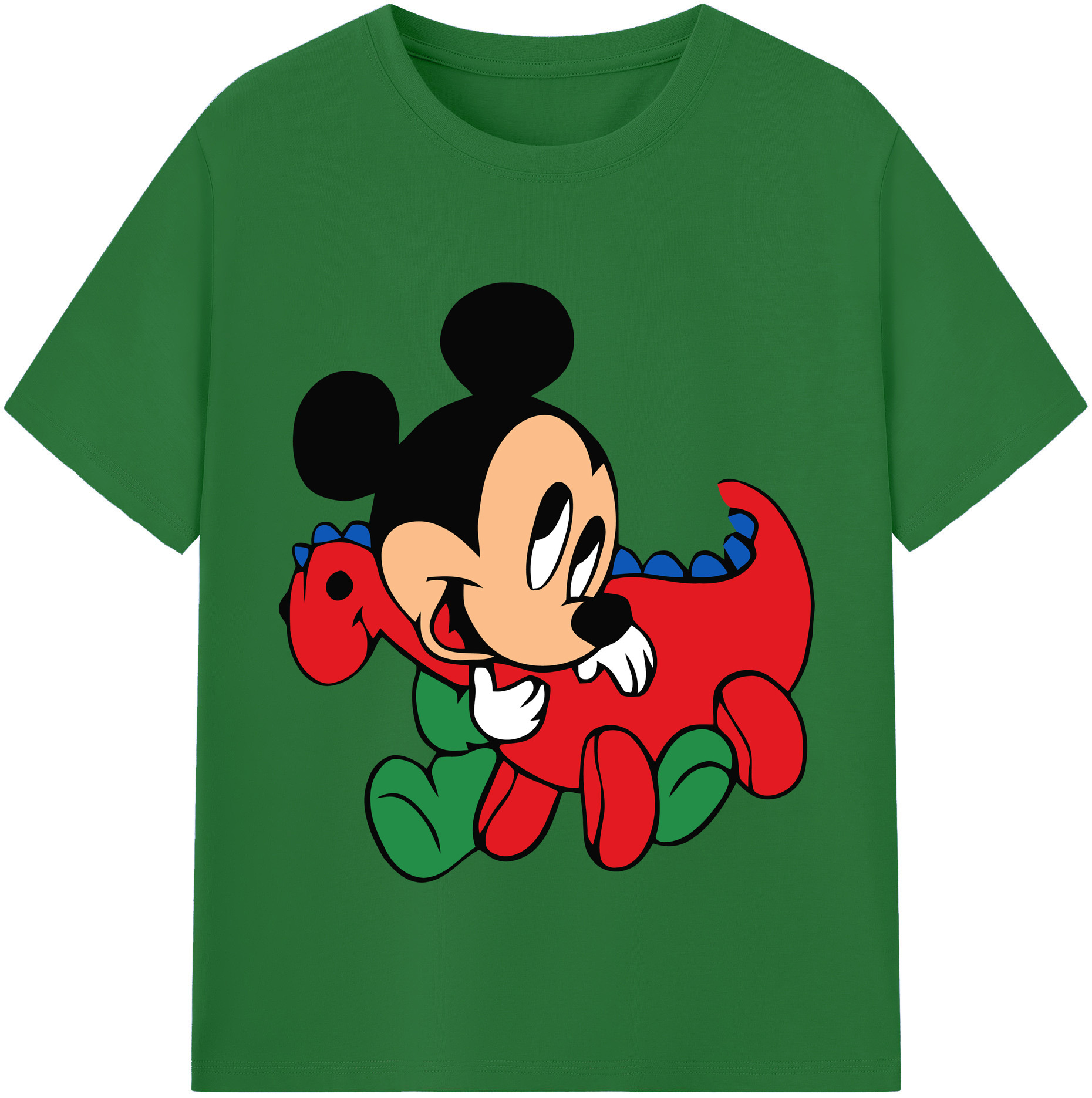 （画像用） ミッキーマウス Mickey Mouse 綿100％半袖Tシャツ（フロントプリント）