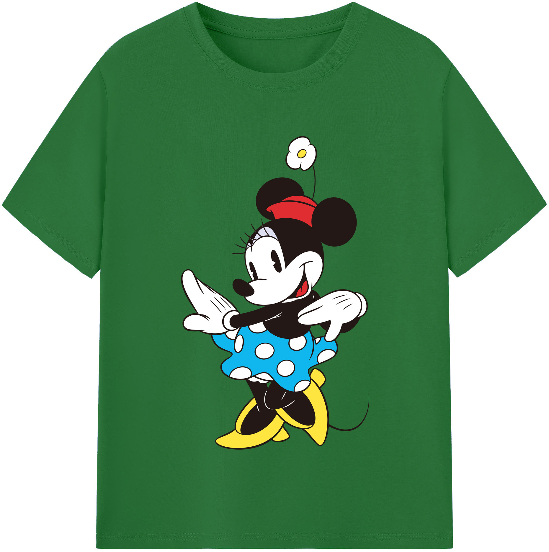 （画像用） ミッキーマウス Mickey Mouse 綿100％半袖Tシャツ（フロントプリント）