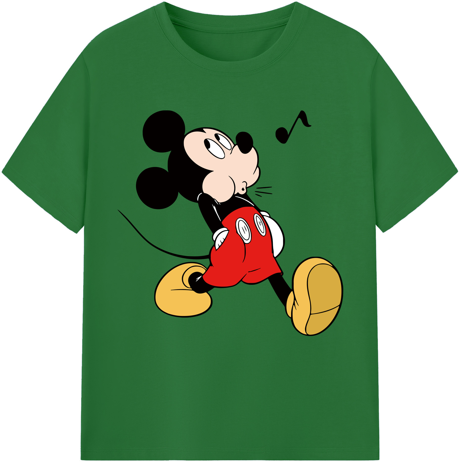 （画像用） ミッキーマウス Mickey Mouse 綿100％半袖Tシャツ（フロントプリント）