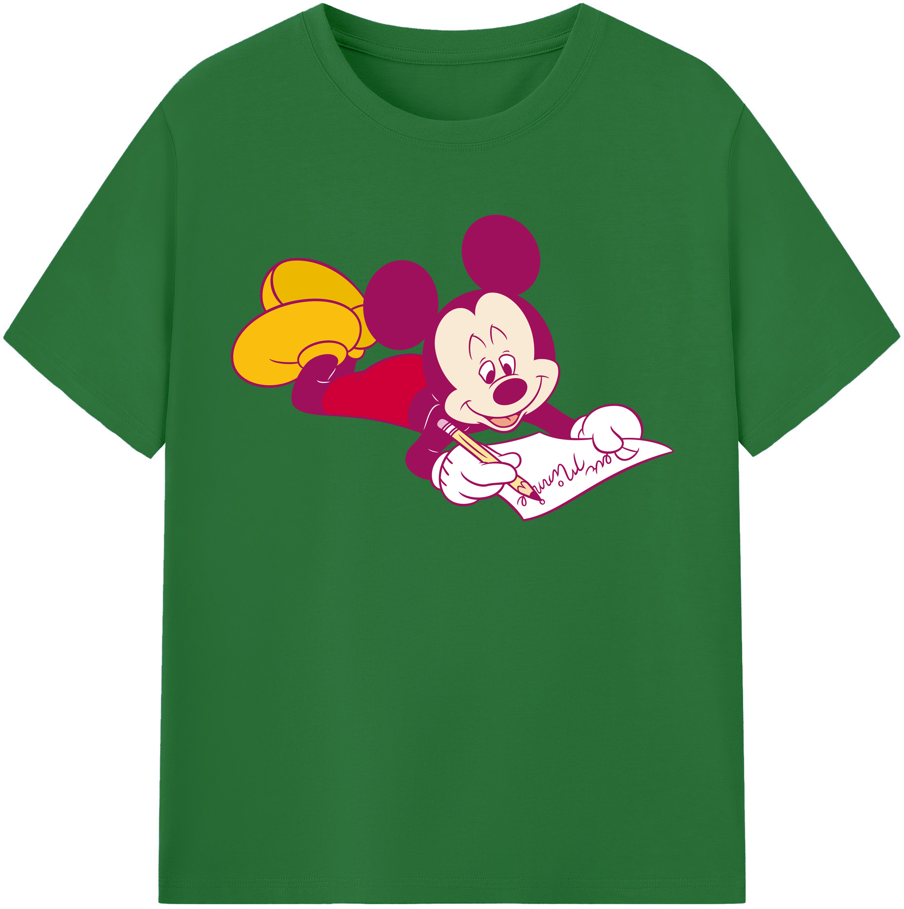 （画像用） ミッキーマウス Mickey Mouse 綿100％半袖Tシャツ（フロントプリント）