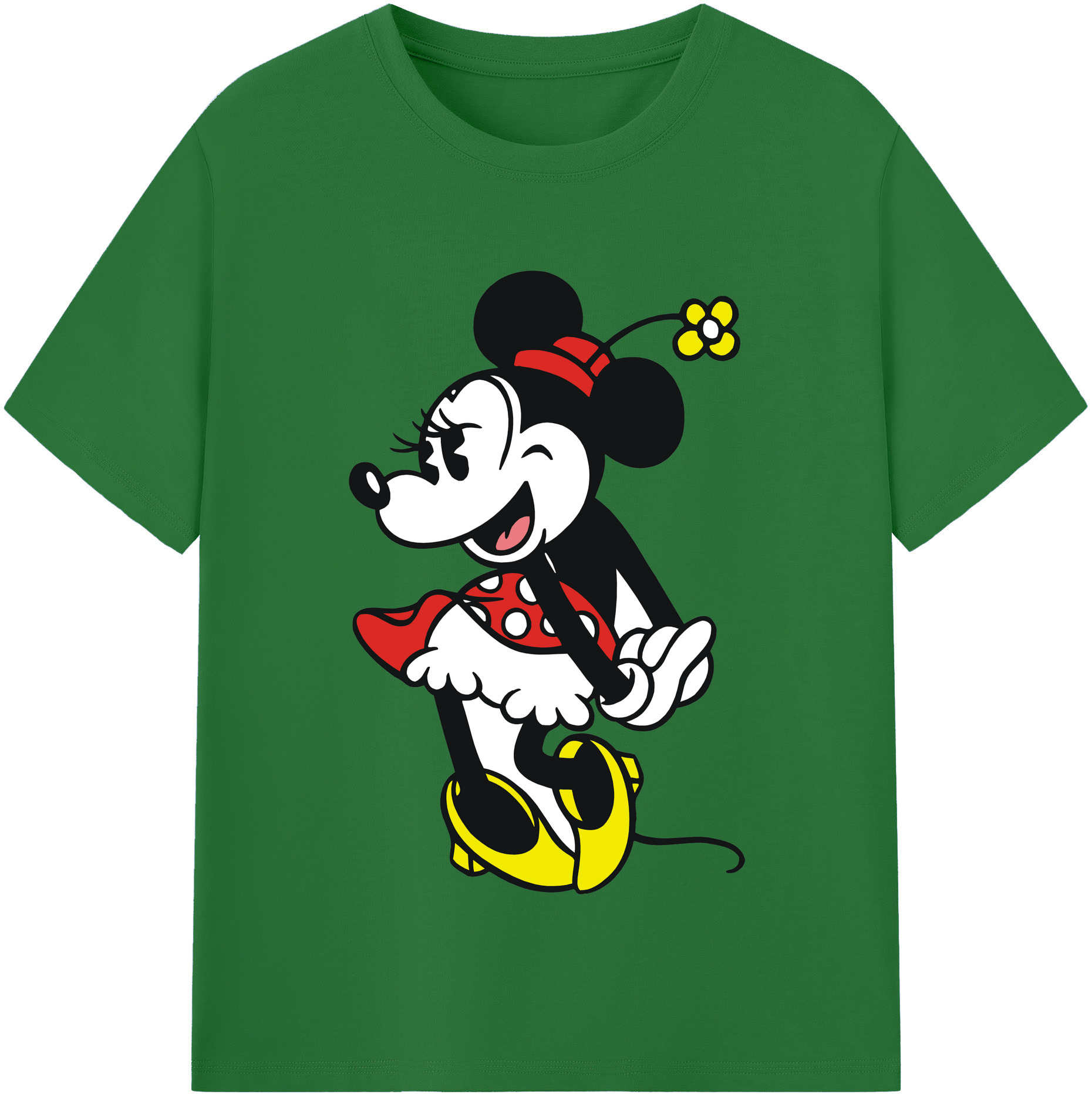 （画像用） ミッキーマウス Mickey Mouse 綿100％半袖Tシャツ（フロントプリント）
