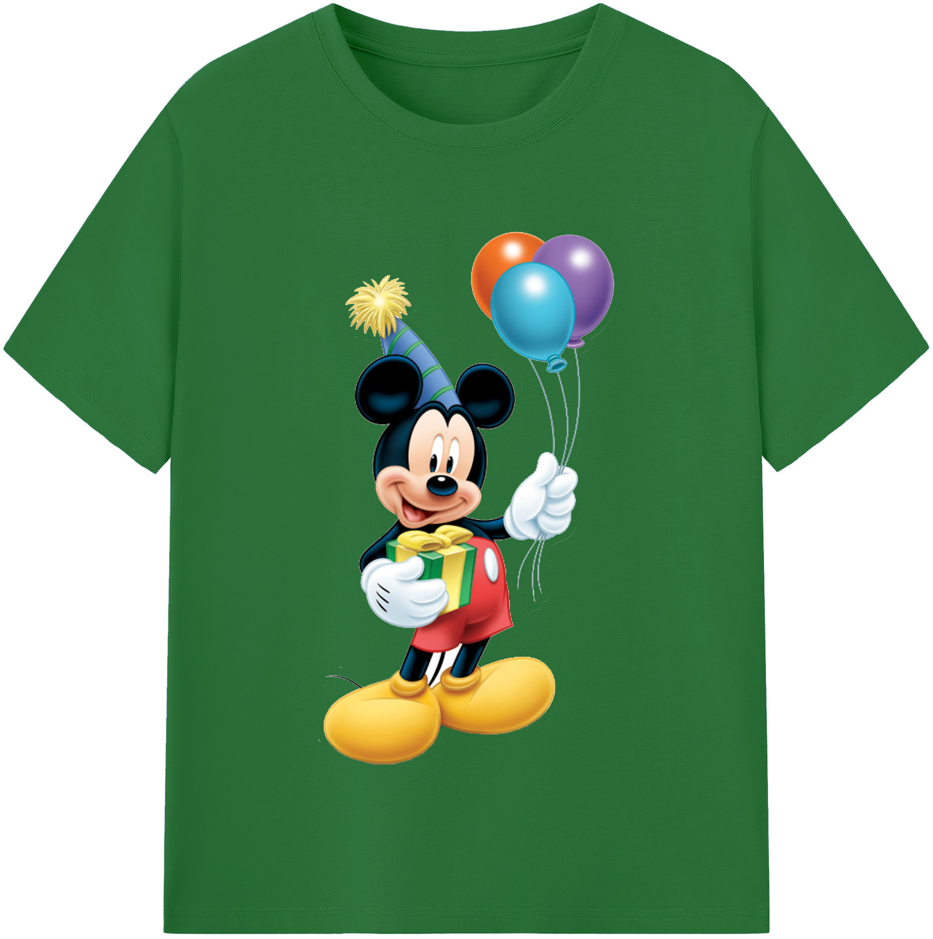 （画像用） ミッキーマウス Mickey Mouse 綿100％半袖Tシャツ（フロントプリント）